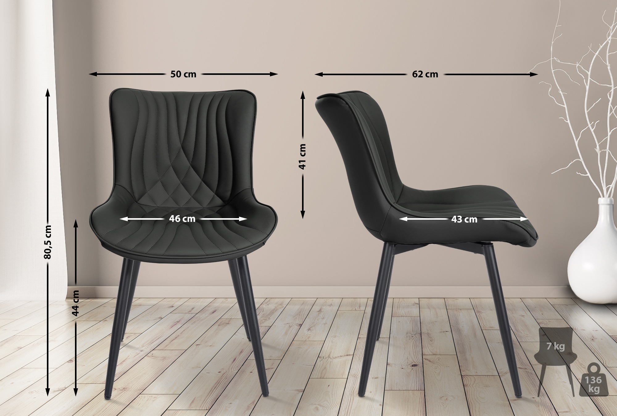 2er Set Stühle Brady
