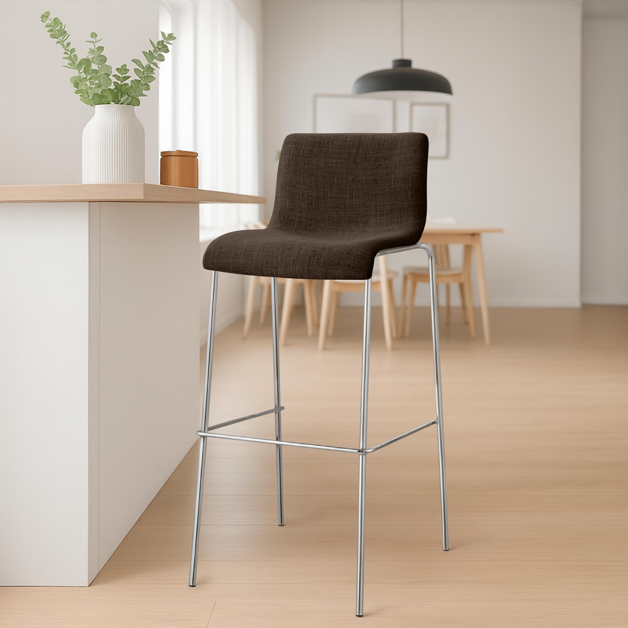 2er Set Barhocker Hover Stoff Vierfußgestell