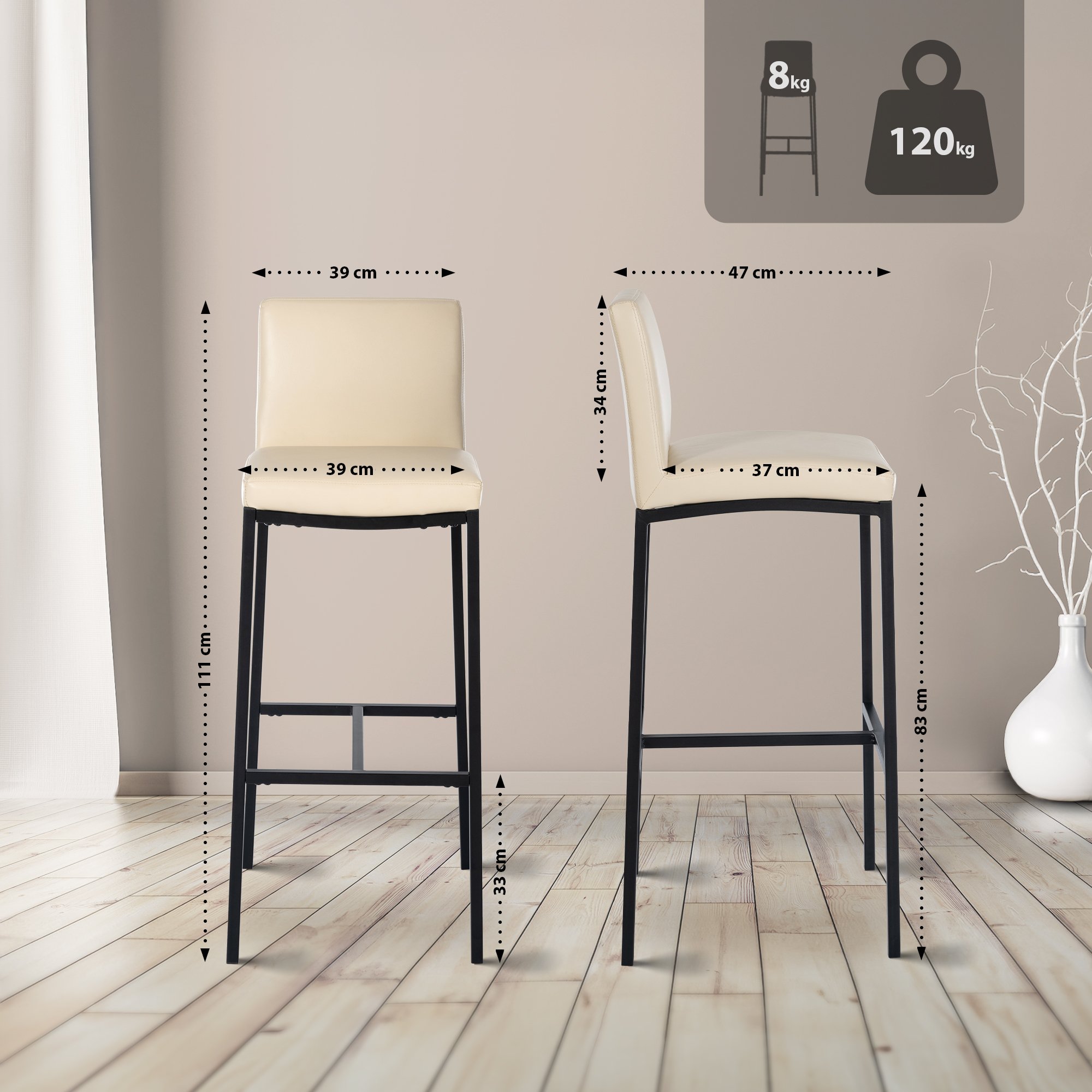 2er Set Barhocker Freeport