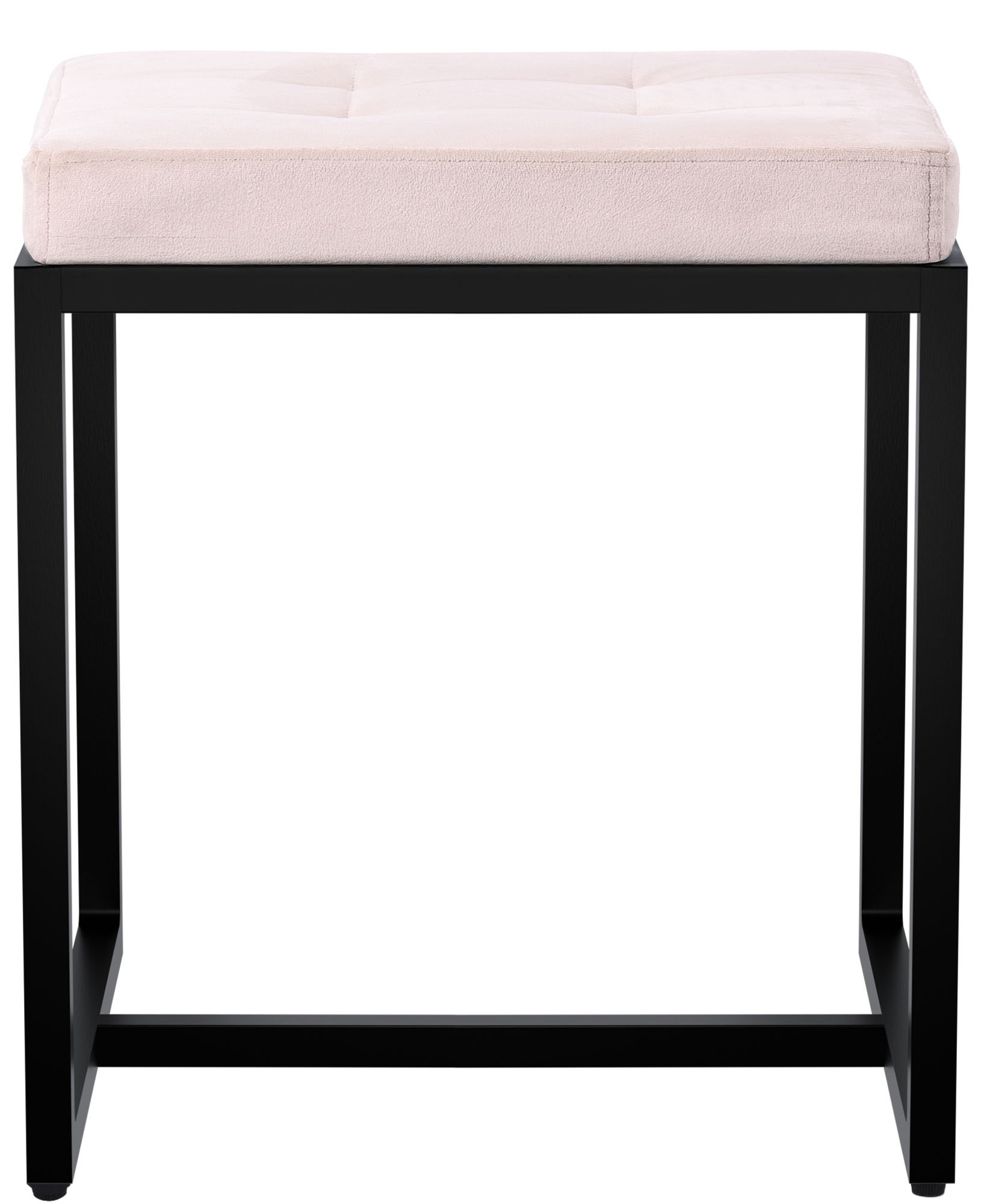 Sitzhocker Barci mit schwarzem Gestell