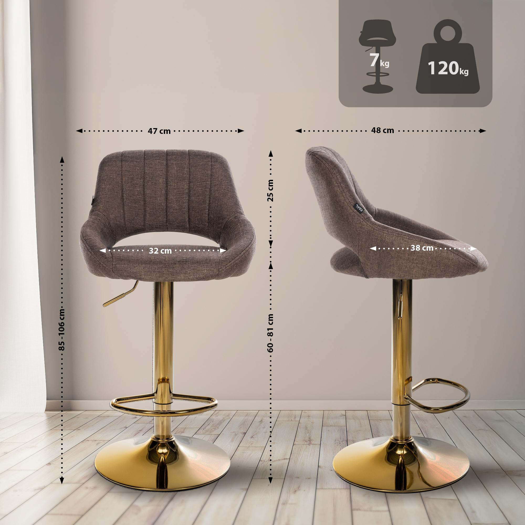 2er Set Barhocker Milet Stoff