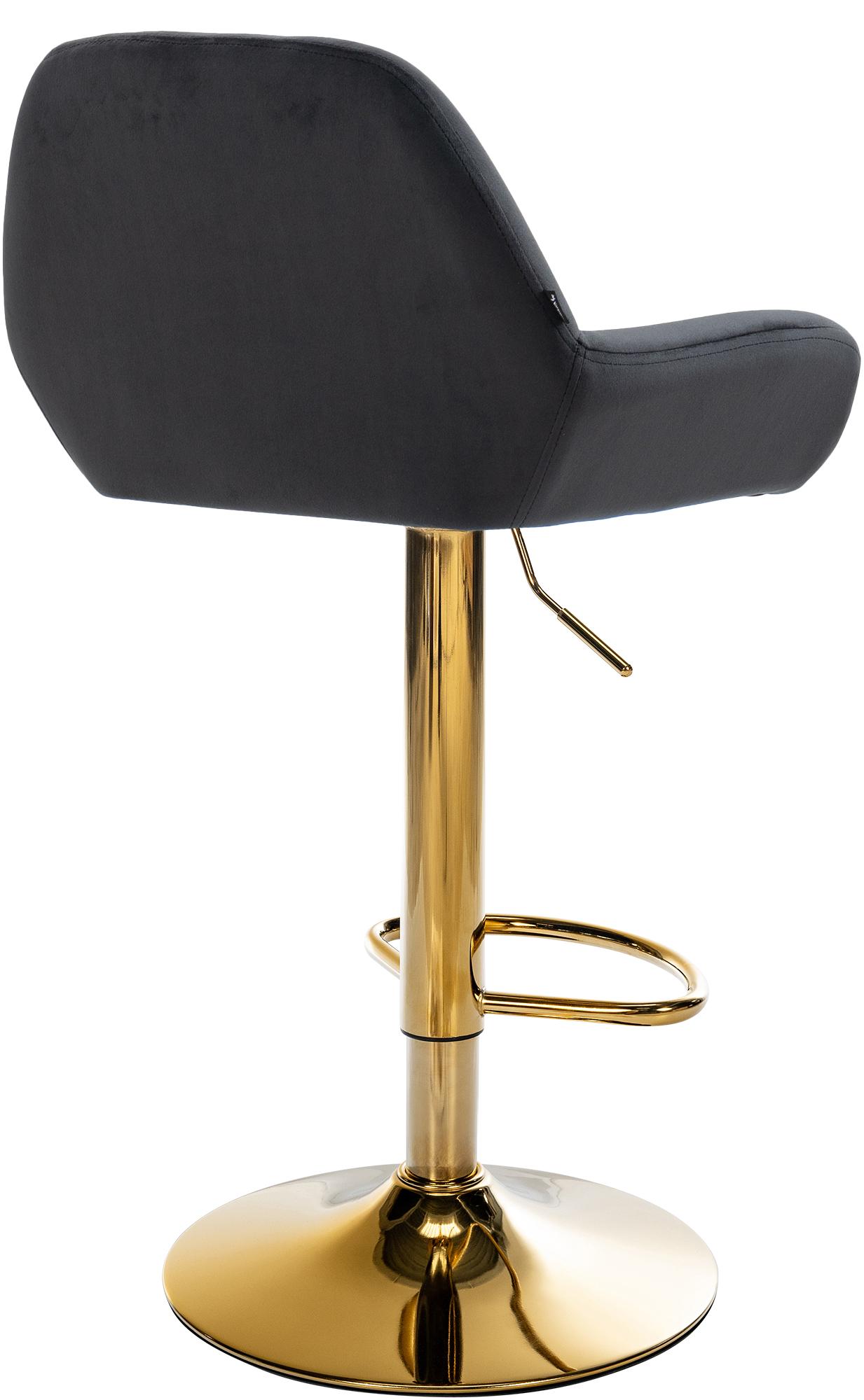 2er Set Barhocker Braga Gold Samt