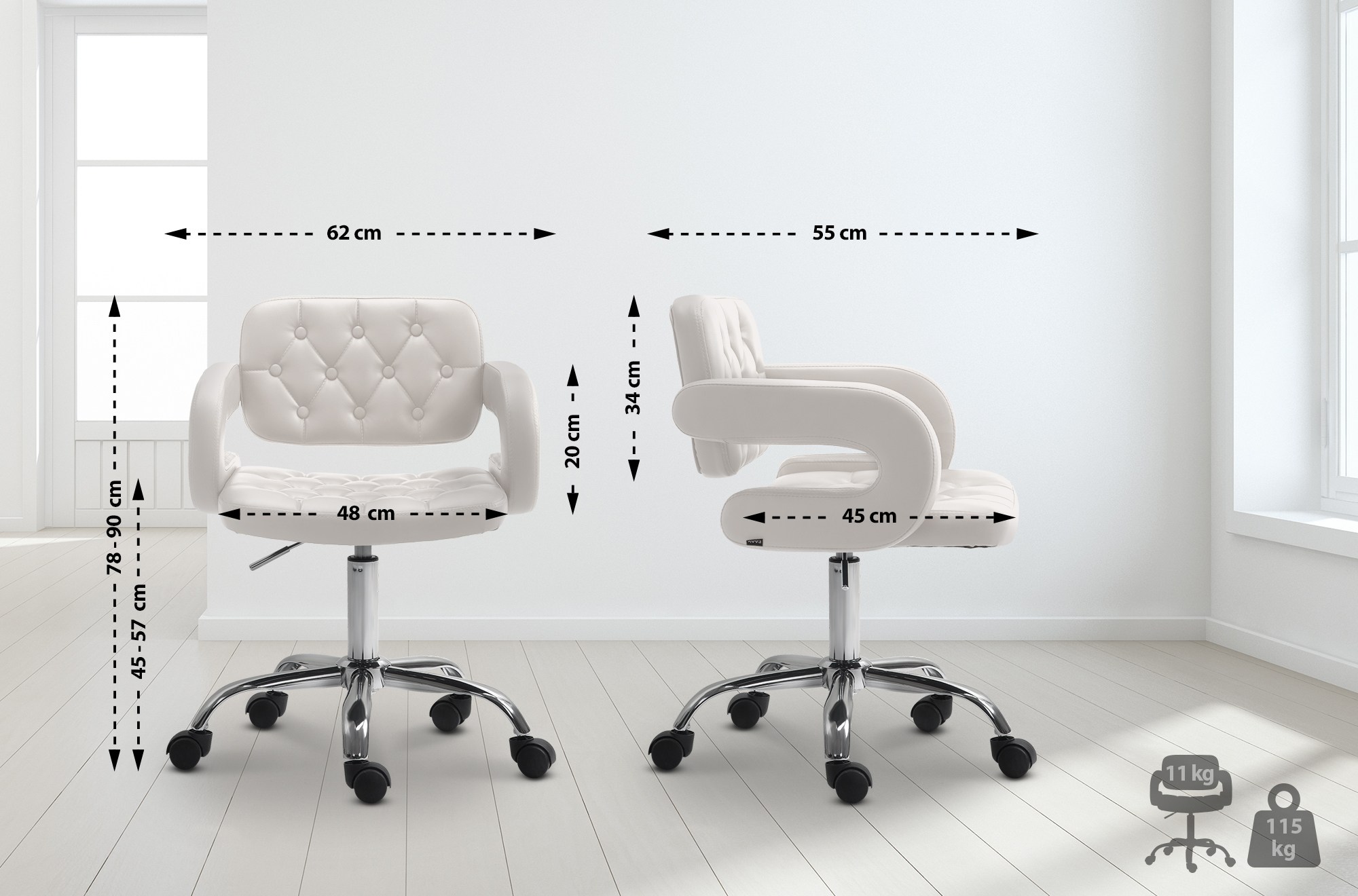 Arbeitshocker Dublin Kunstleder