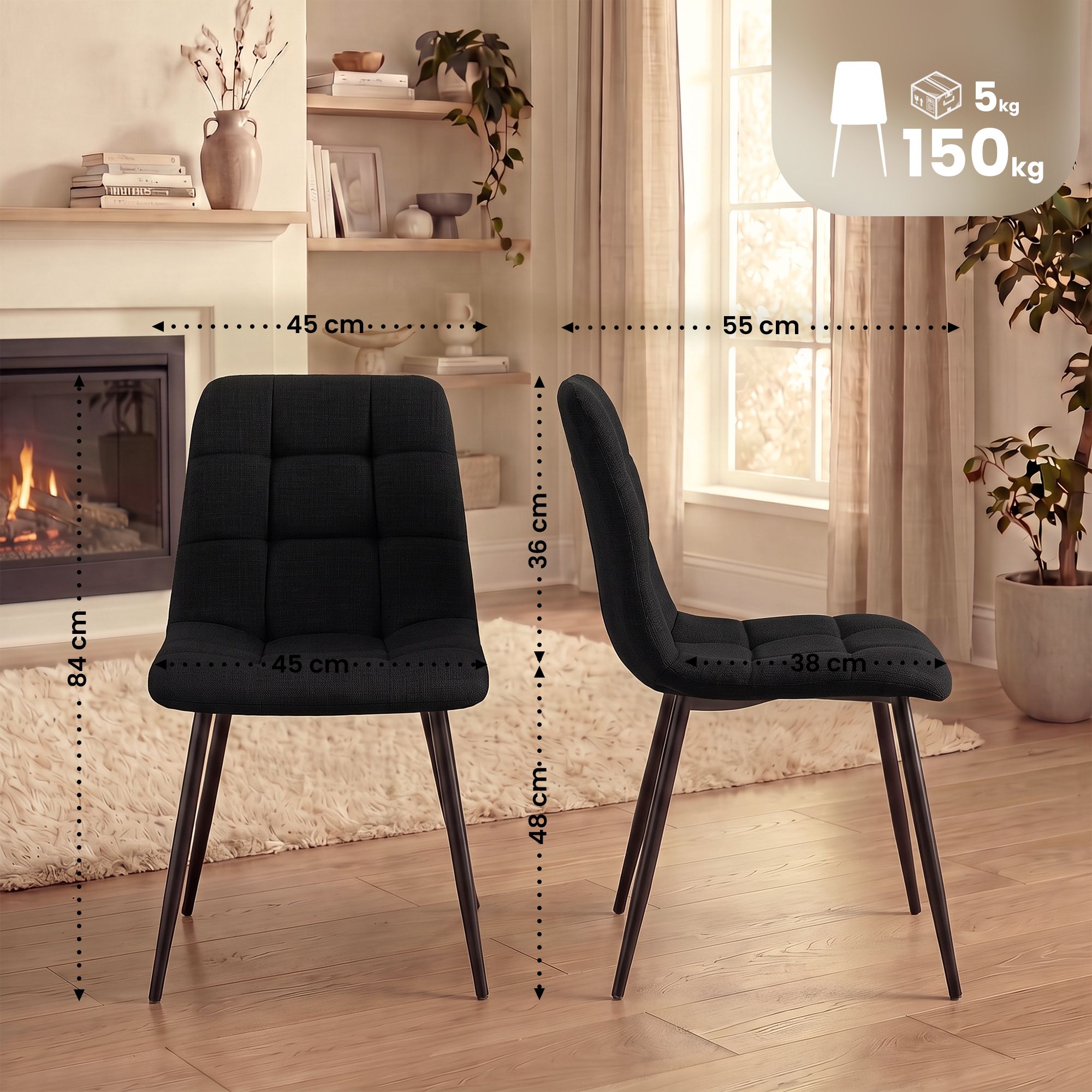 4er Set Esszimmerstühle Tilde