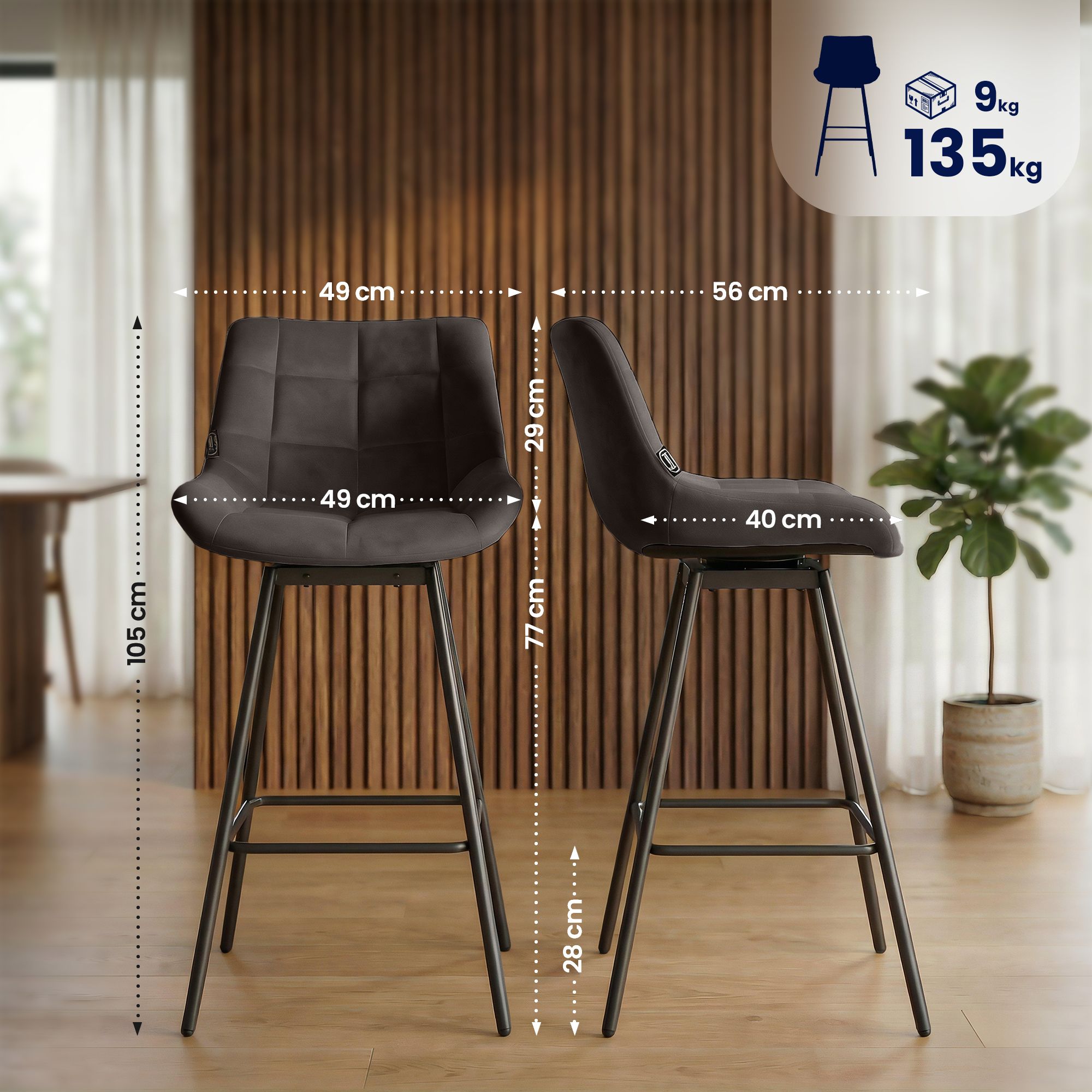Barhocker Weston schwenkbar
