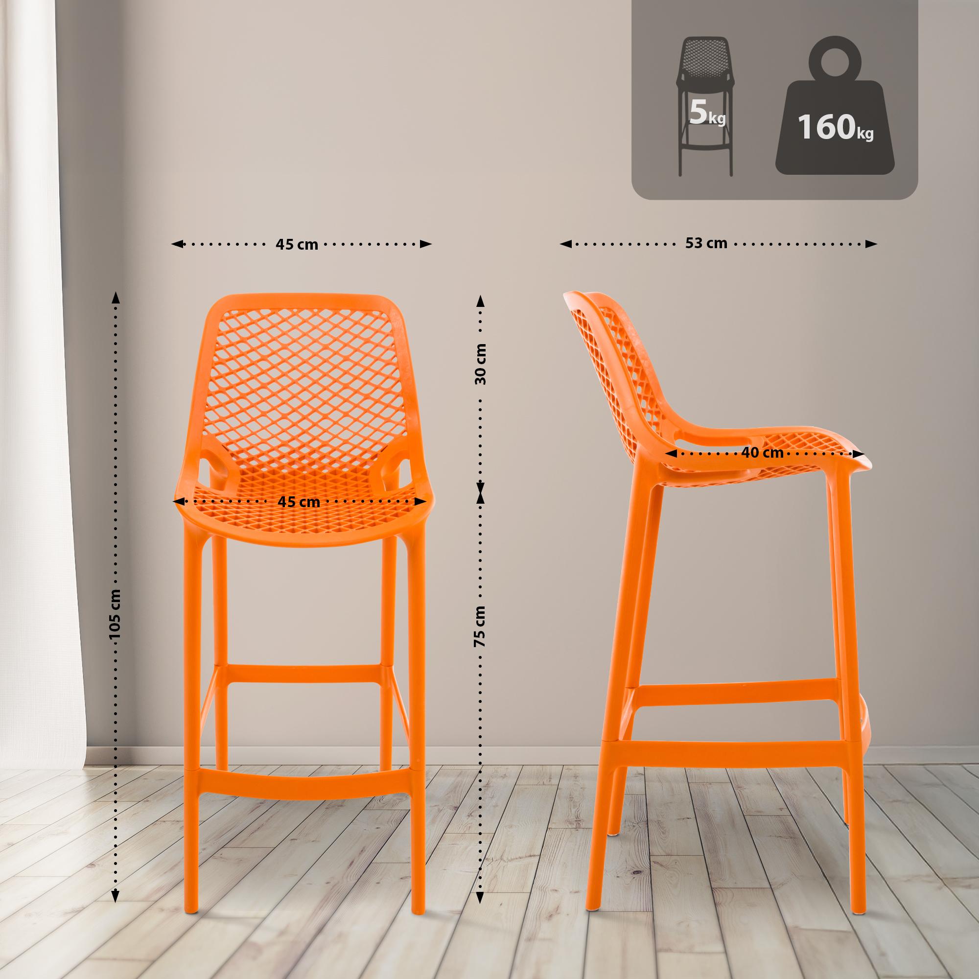 2er Set Outdoor Barhocker Air