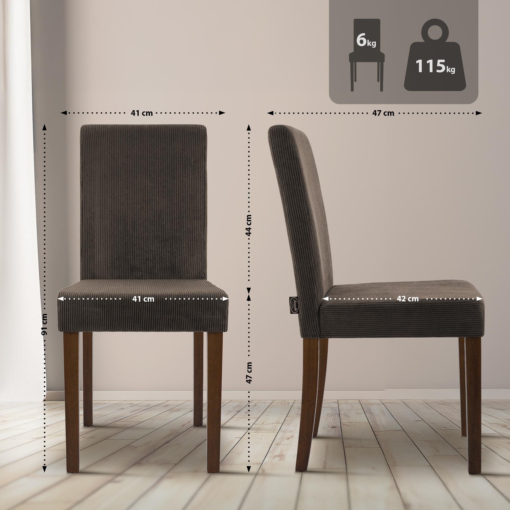 2er Set Esszimmerstuhl Ina Cord