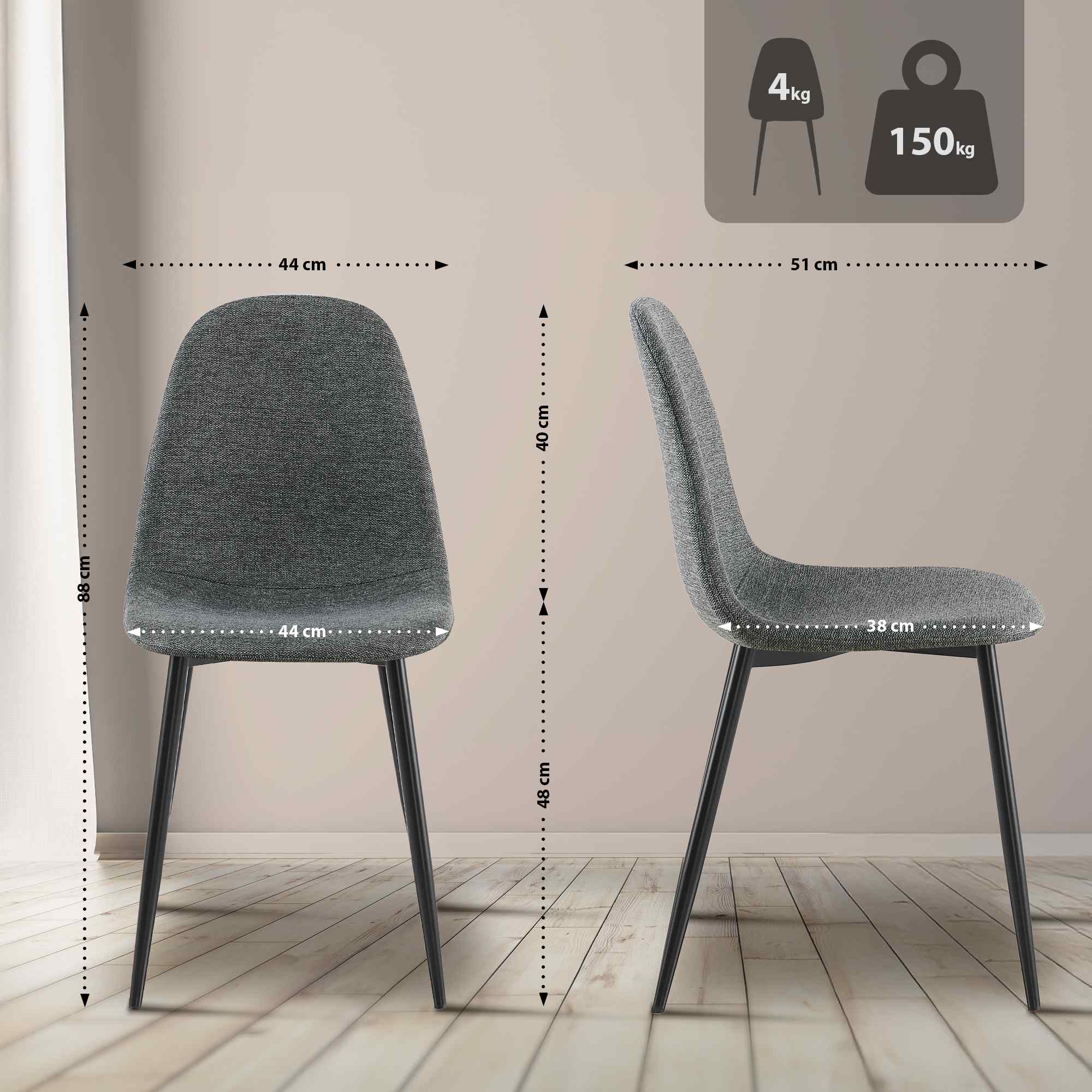 4er Set Esszimmerstühle Napier