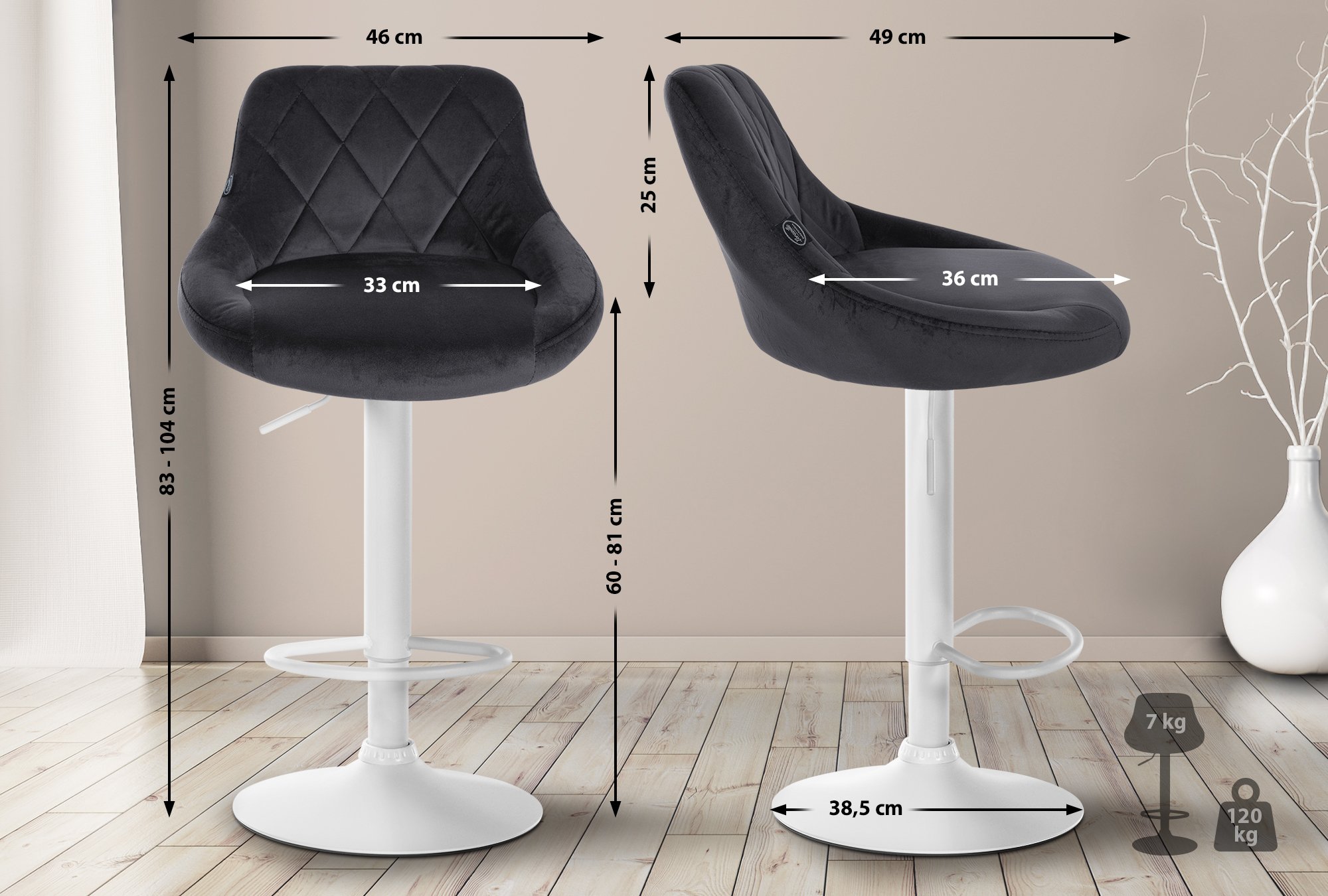 Barhocker Lazio Samt