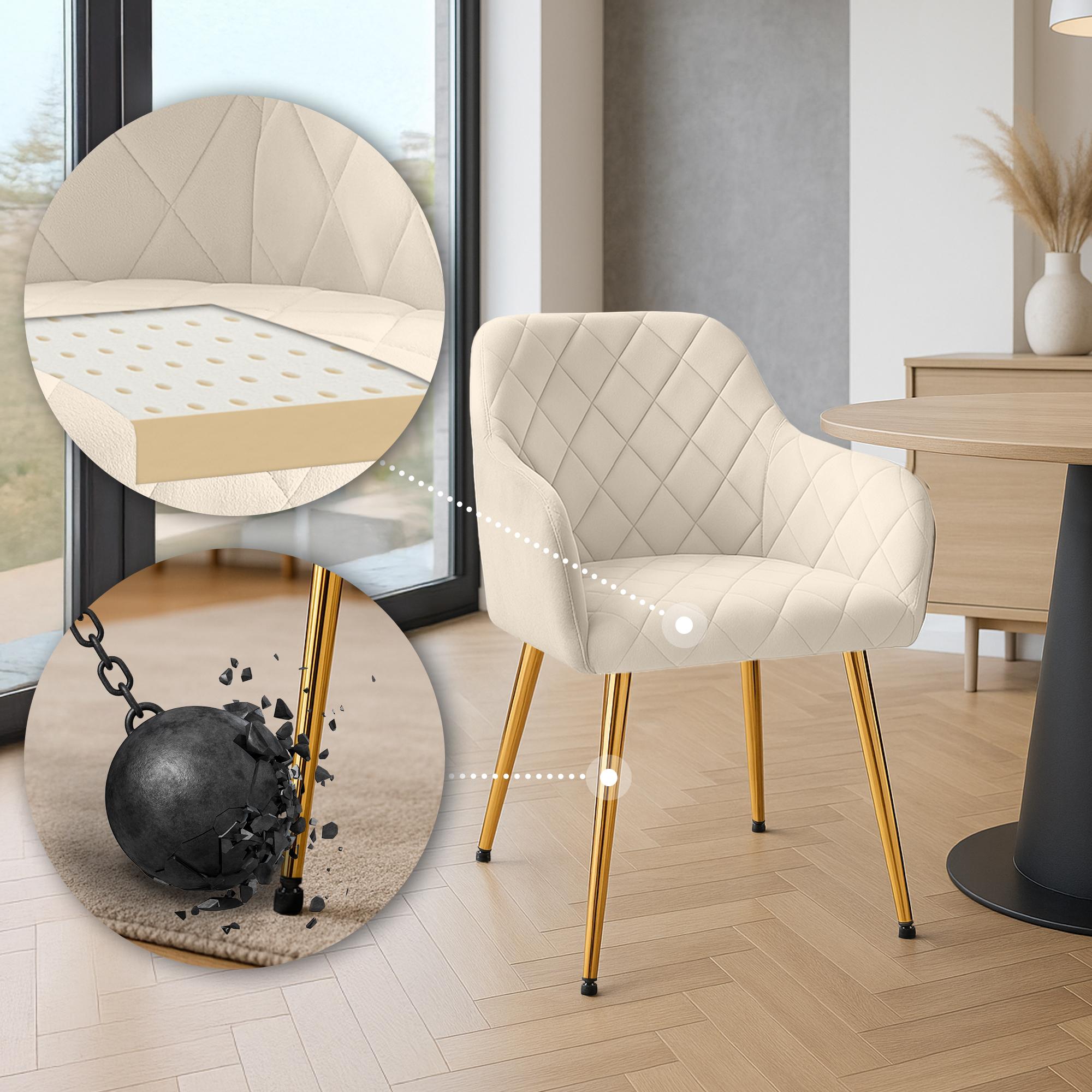 2er Set Esszimmerstühle Monett Samt