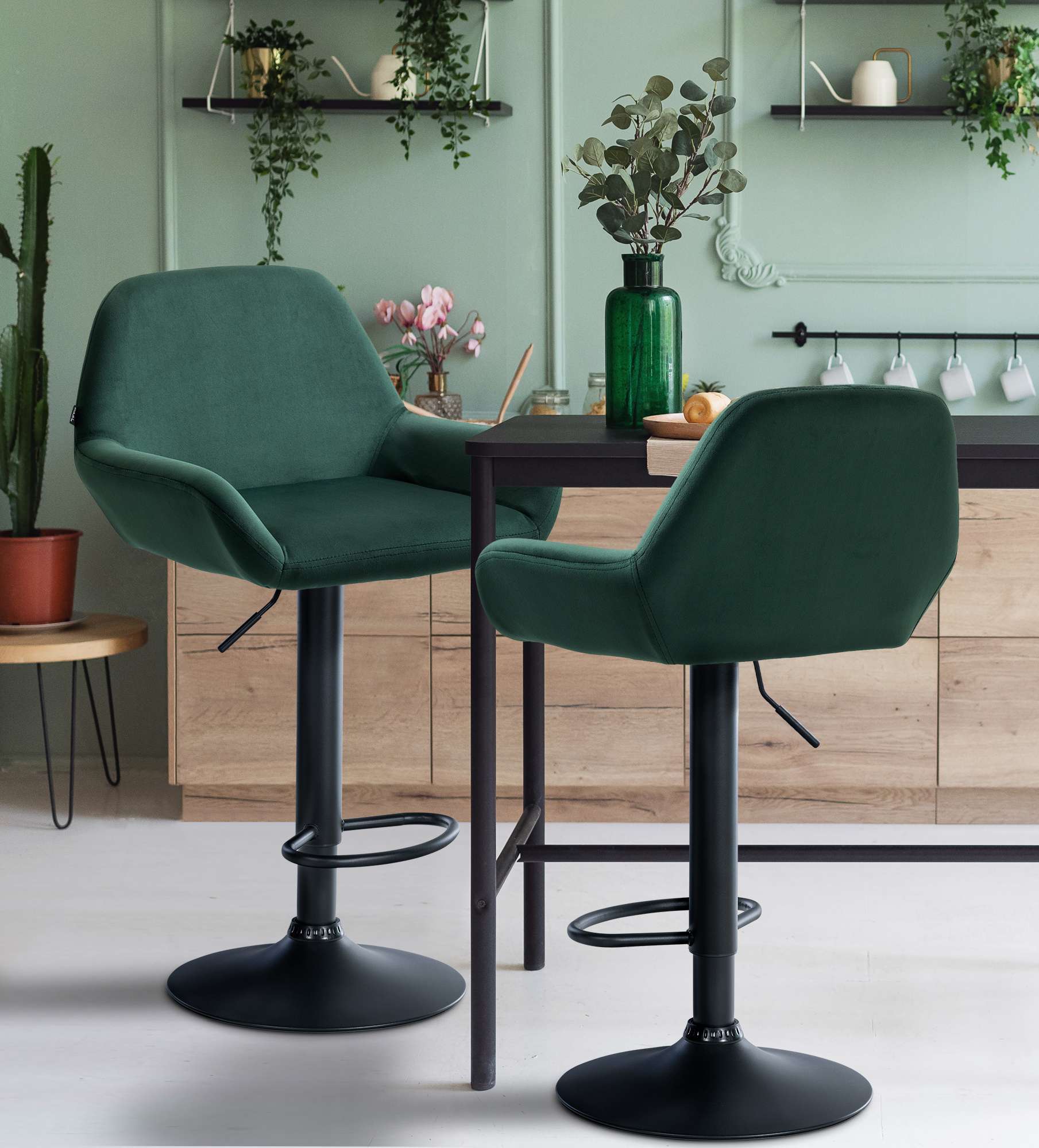 2er Set Barhocker Braga Samt