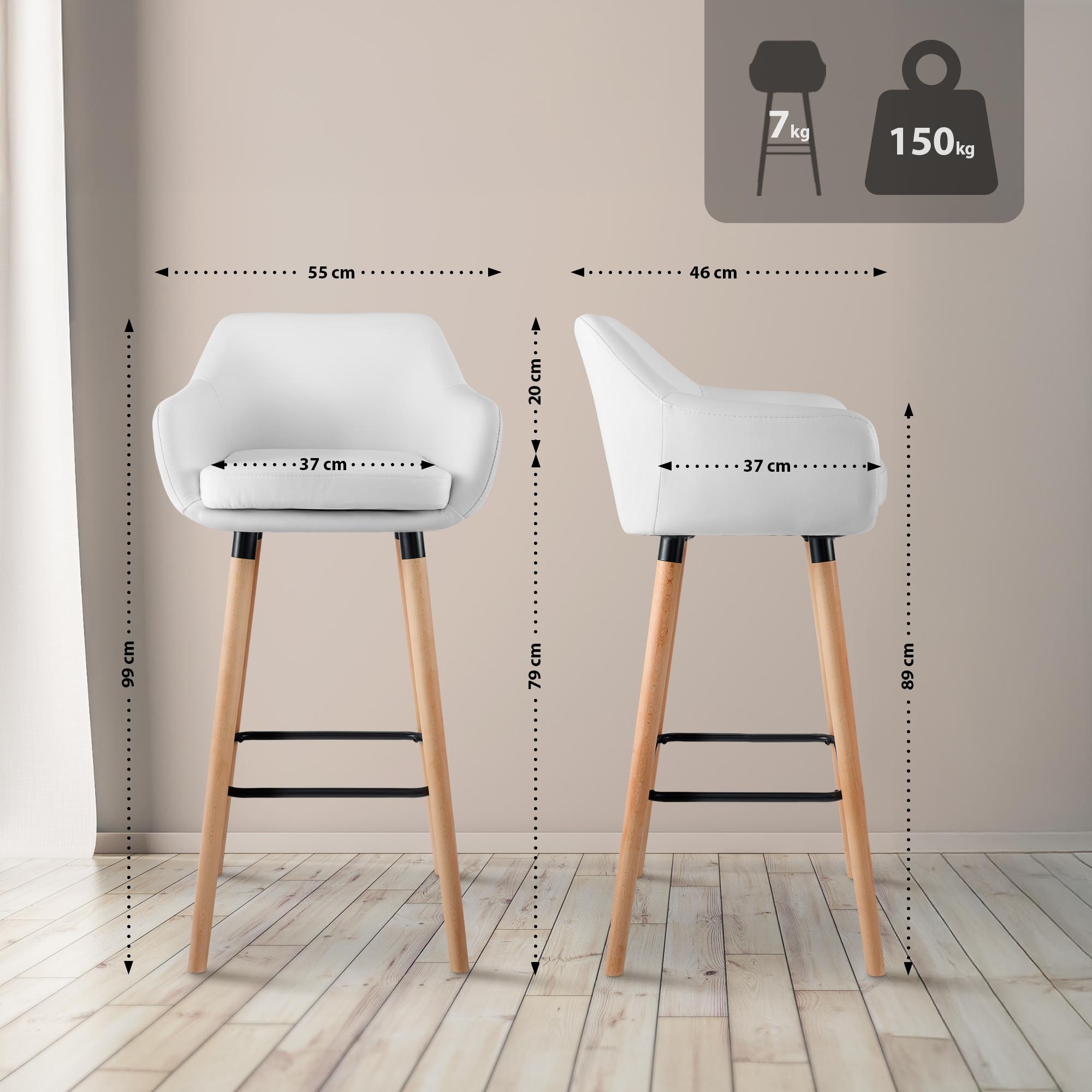 2er Set Barhocker Grant Kunstleder