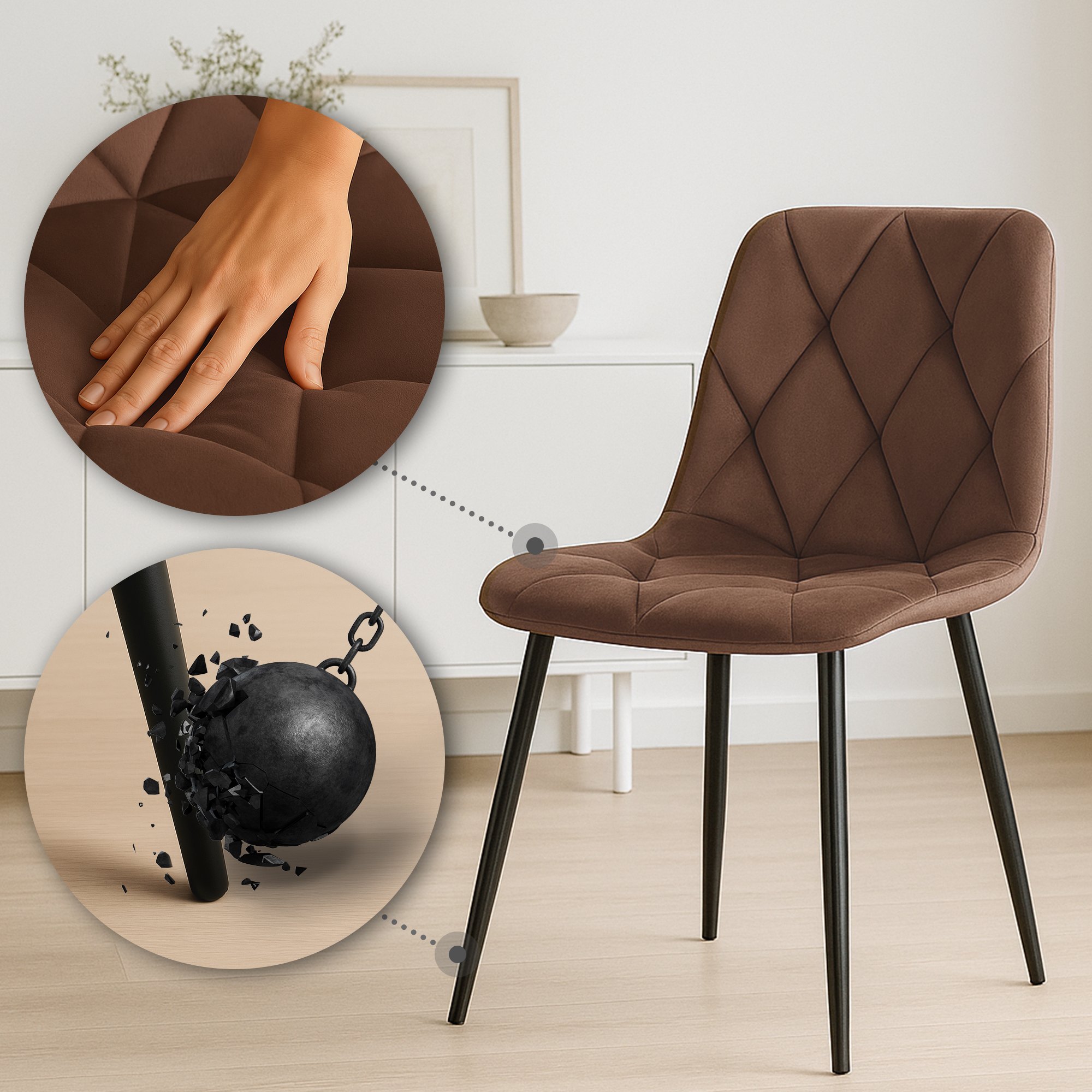 2er Set Esszimmerstuhl Clairton