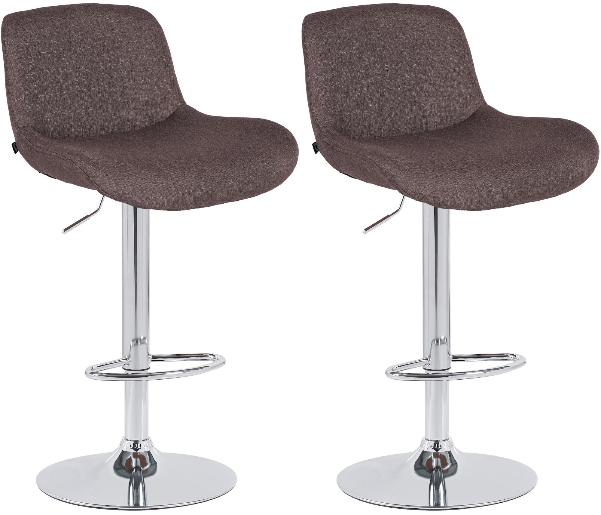 2er Set Barhocker Solon Chrom
