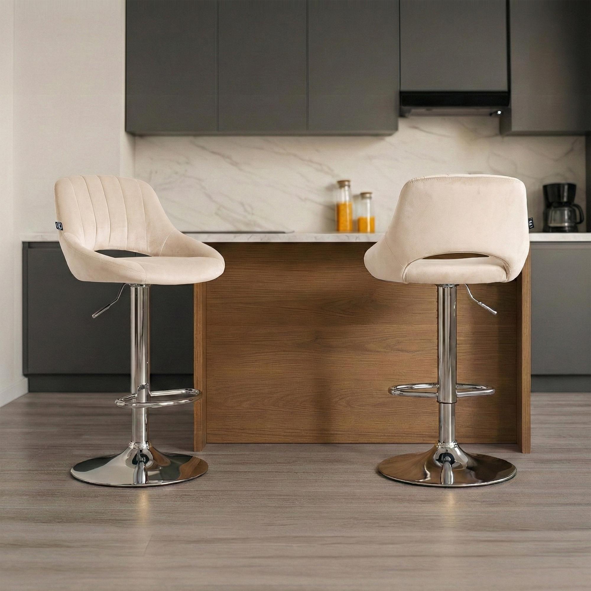 2er Set Barhocker Milet Samt