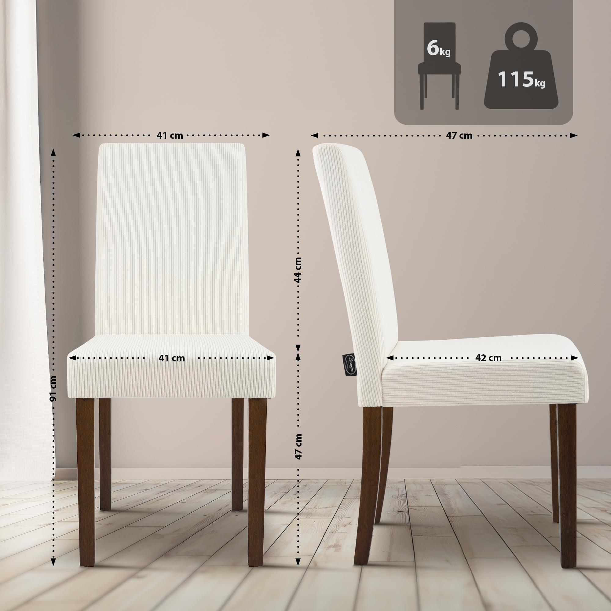 2er Set Esszimmerstuhl Ina Cord