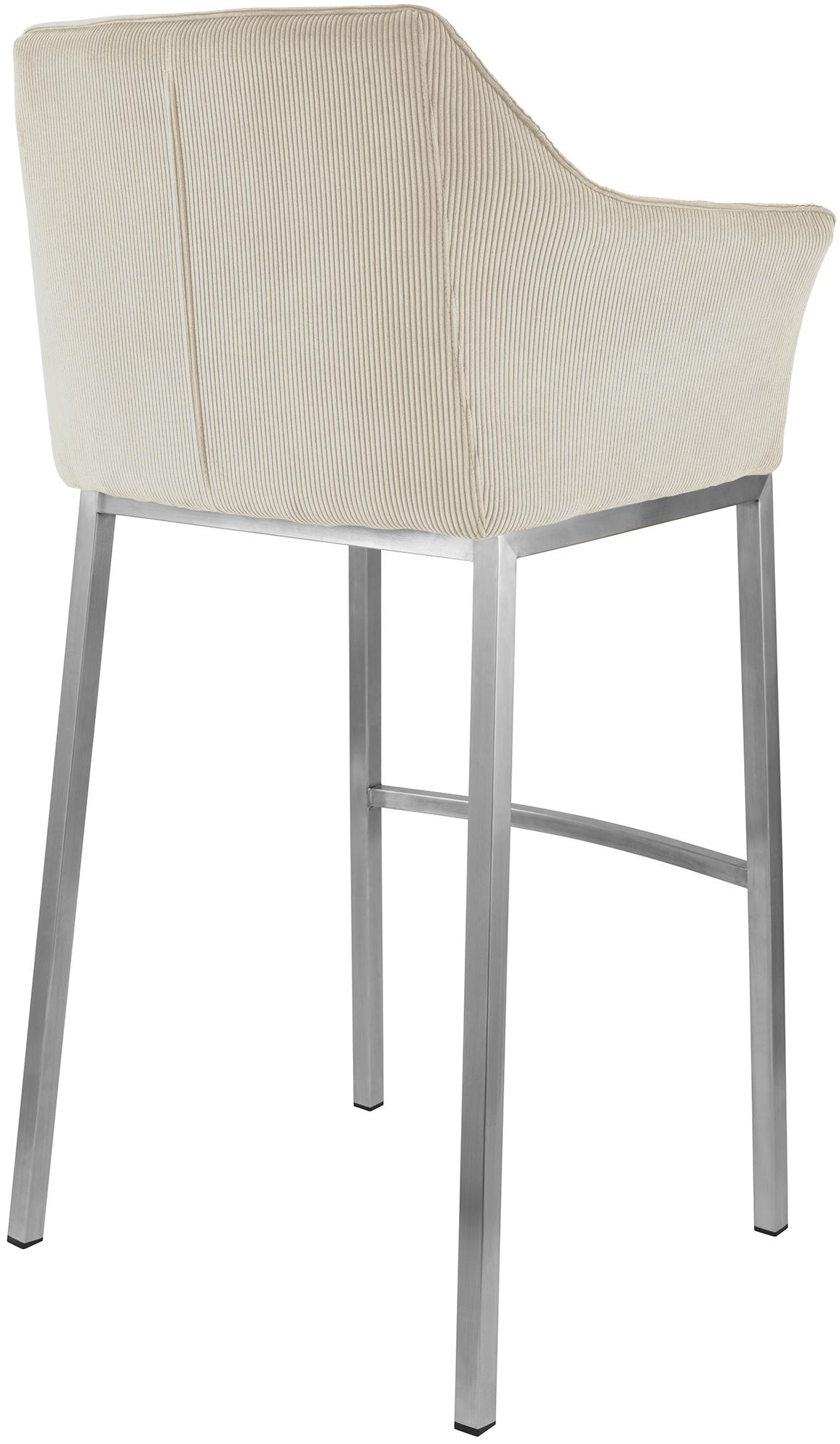 Barhocker Damaso Cord mit Vierfußgestell
