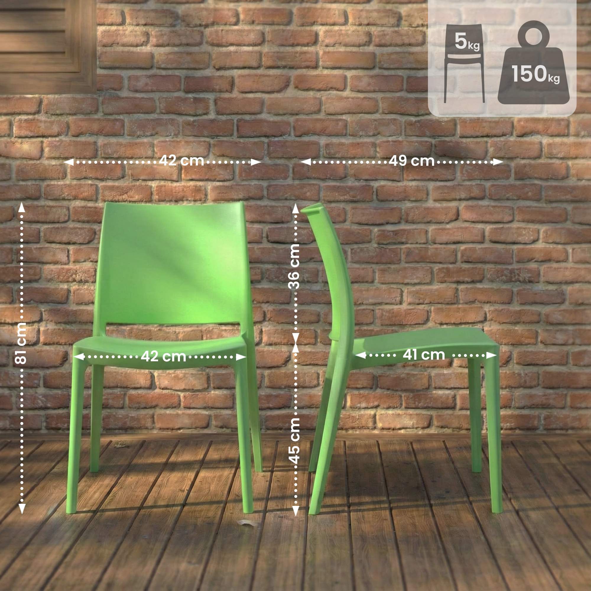 2er Set Gartenstühle Meton