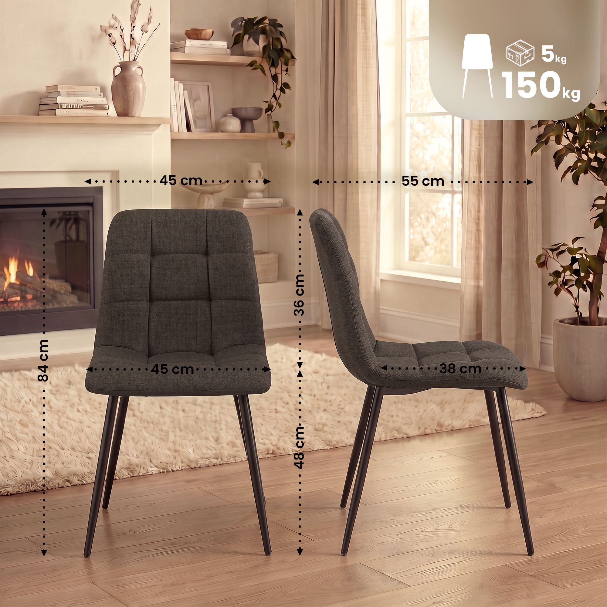 2er Set Esszimmerstuhl Tilde