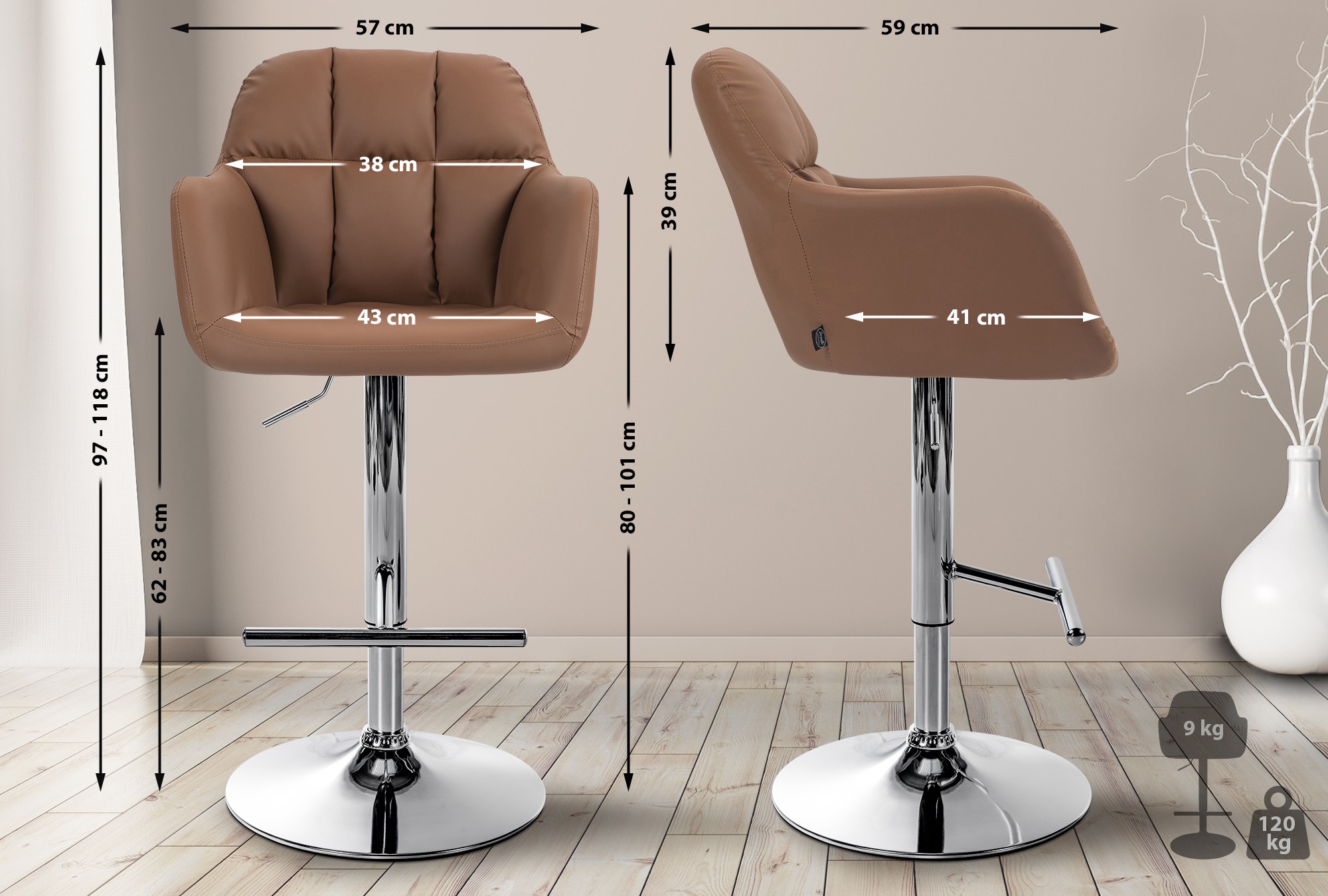 Barhocker Natoma Kunstleder