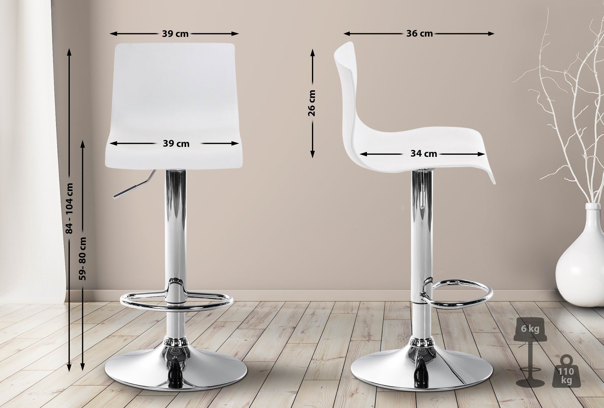 Barhocker Hover Kunststoff