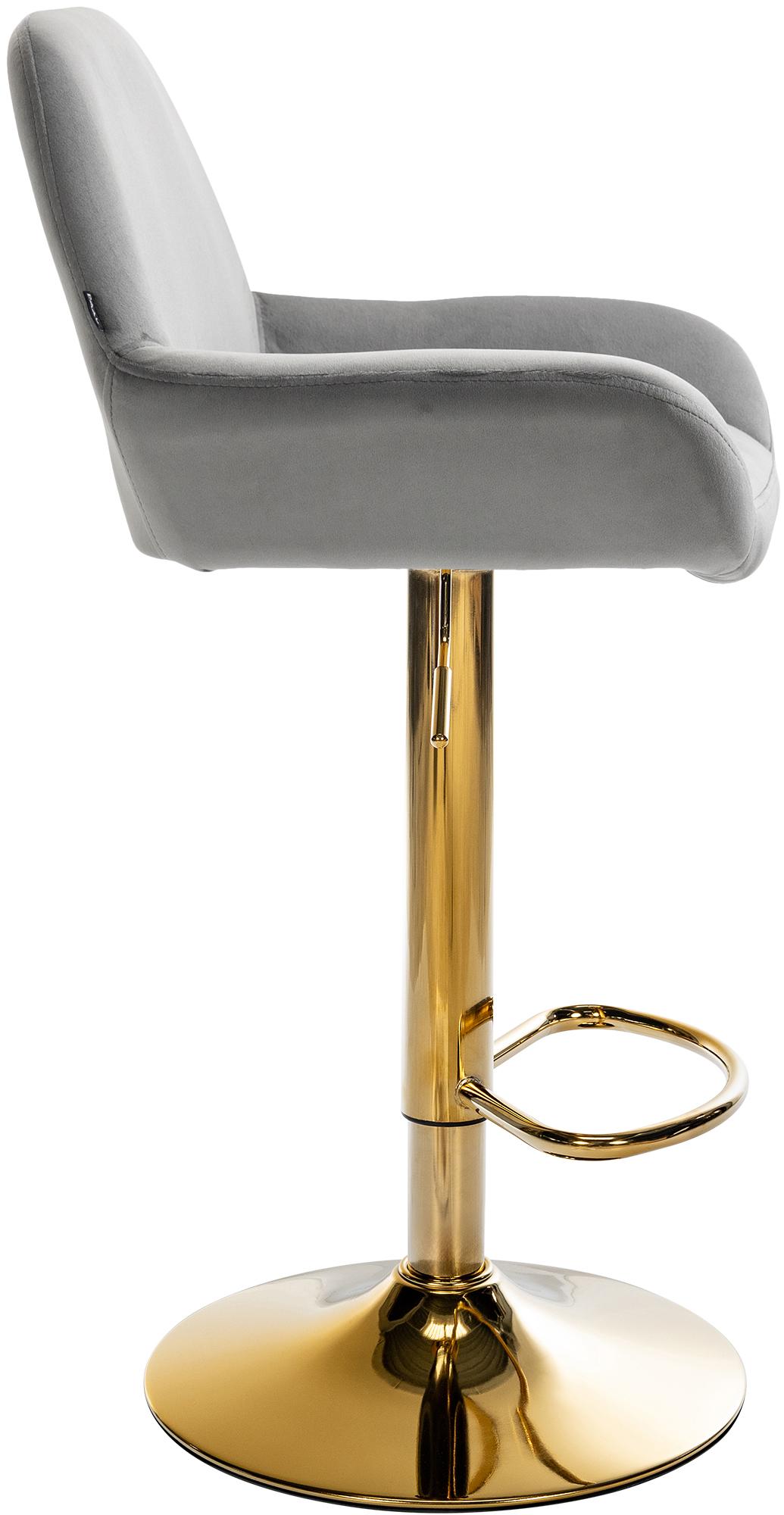 2er Set Barhocker Braga Gold Samt