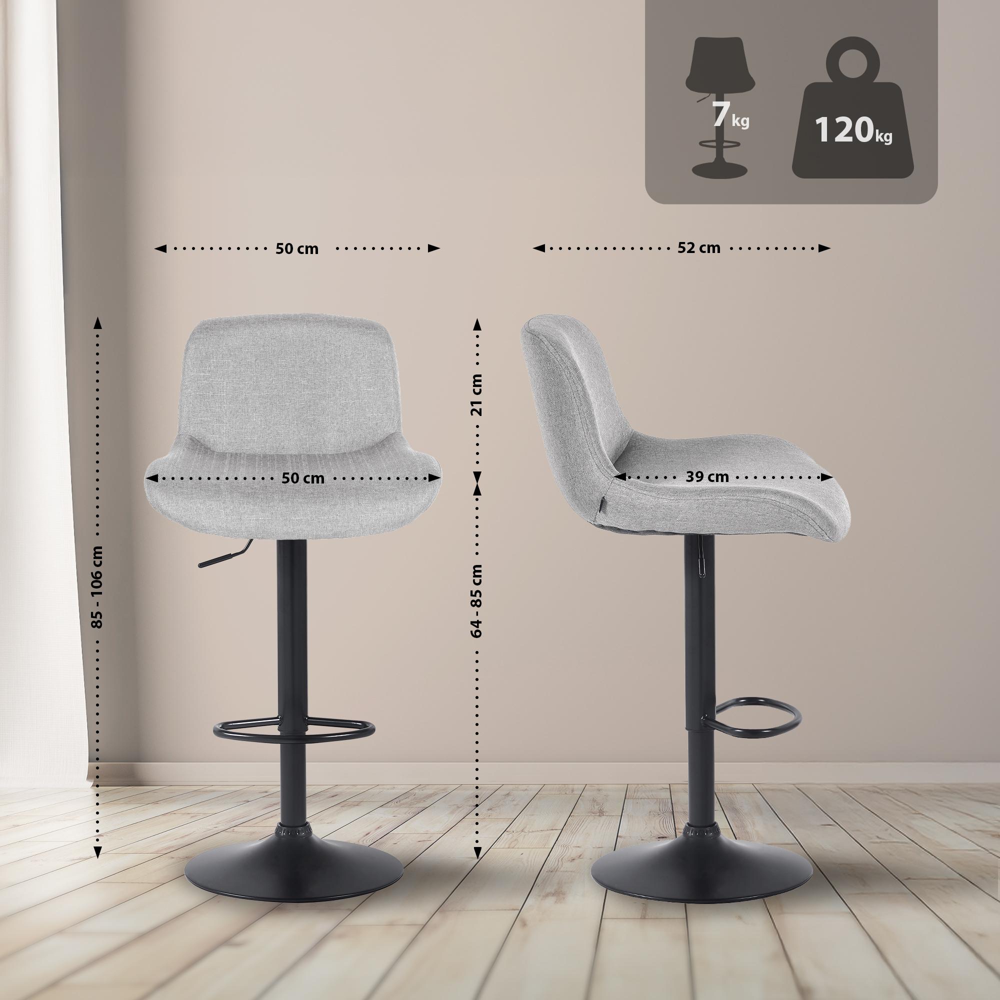2er Set Barhocker Solon Schwarz