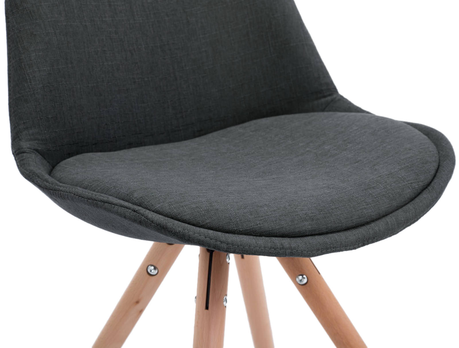 4er Set Besucherstühle Toulouse Stoff Rund