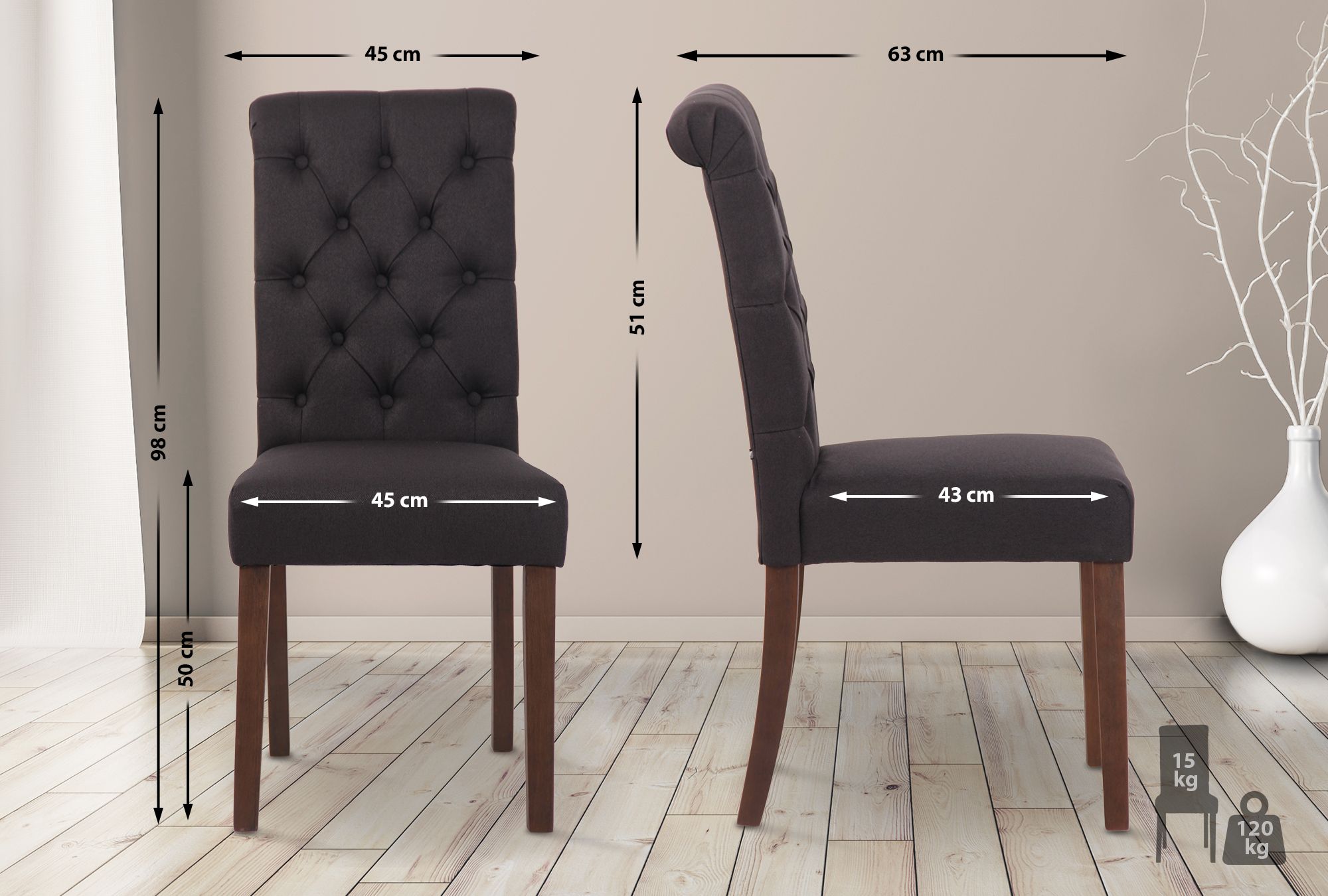 2er Set Esszimmerstühle Lisburn