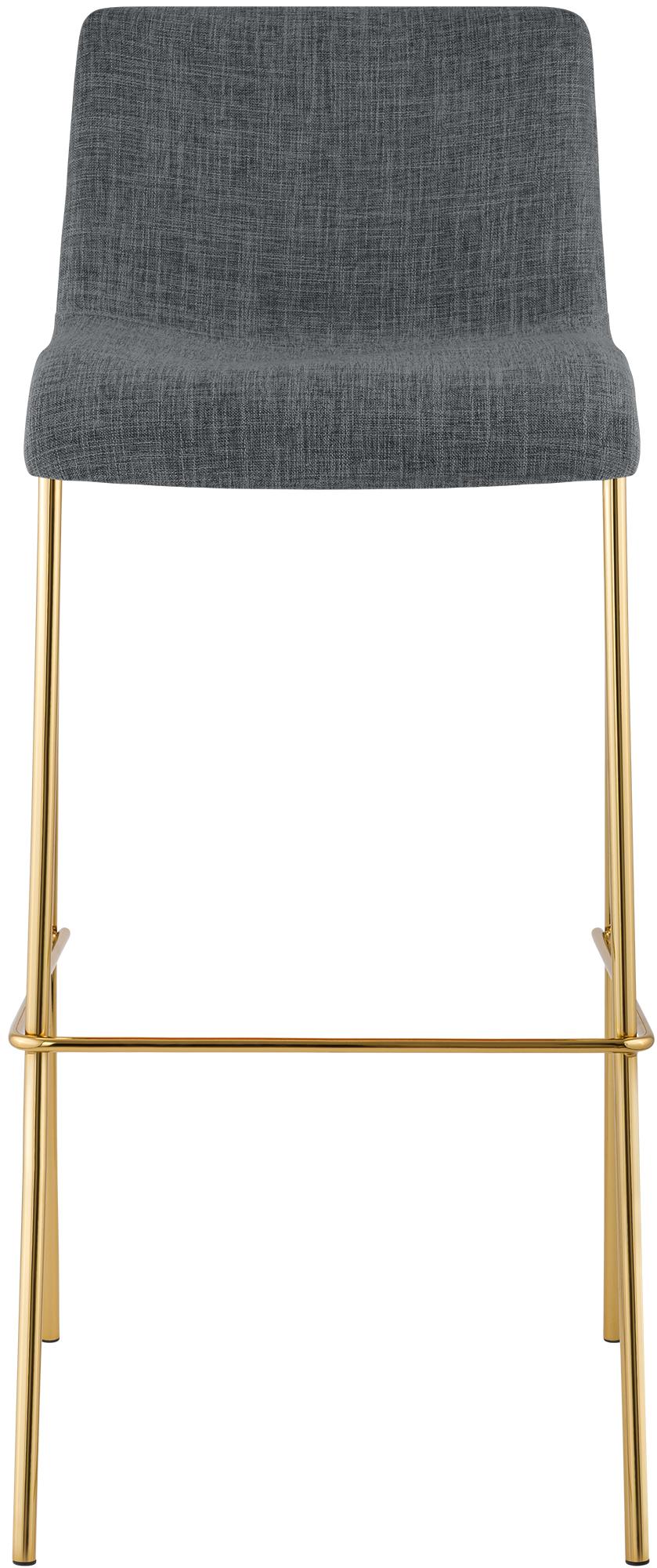 Barhocker Hover Stoff Vierfußgestell Gold