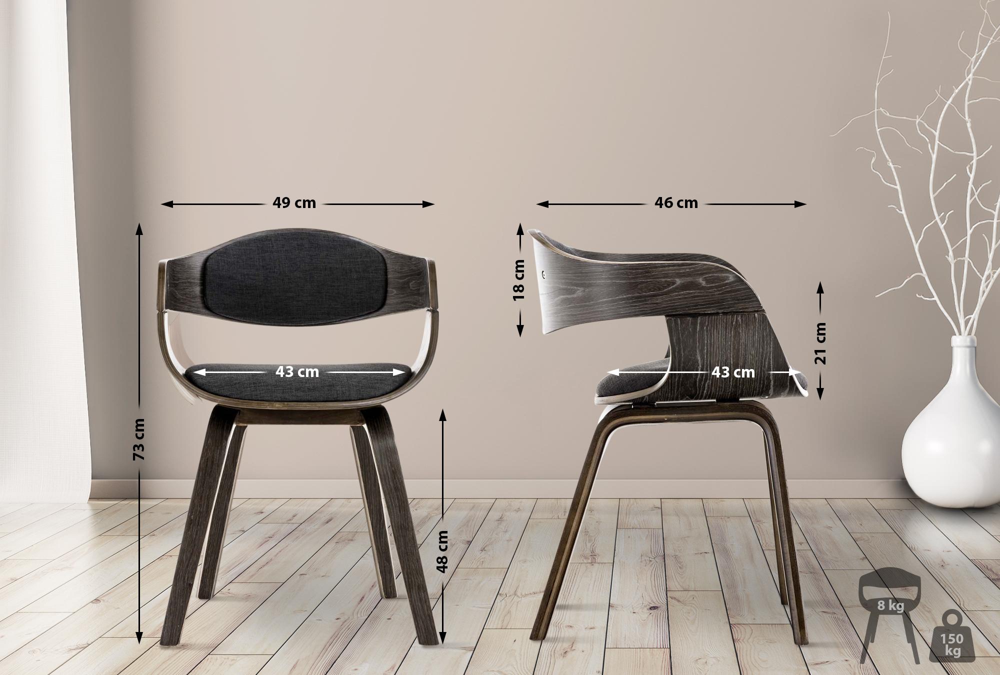 2er Set Stühle Kingston Stoff