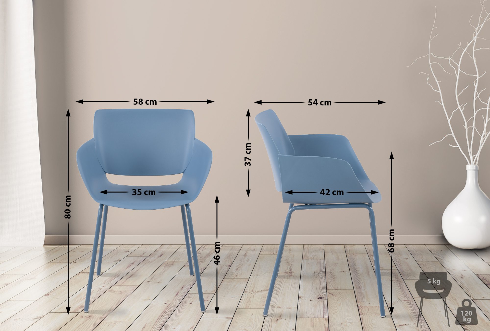 2er Set Gartenstuhl Alpena
