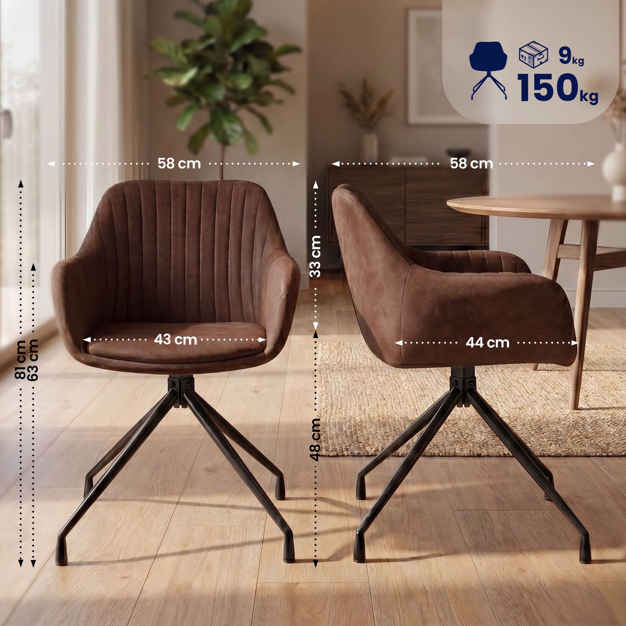2er Set Esszimmerstühle Novanis
