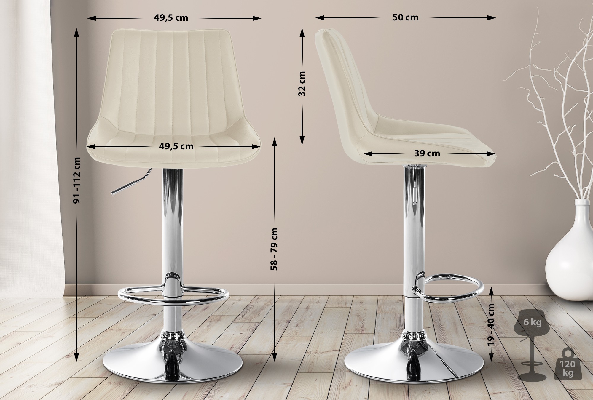 Barhocker Toni Kunstleder