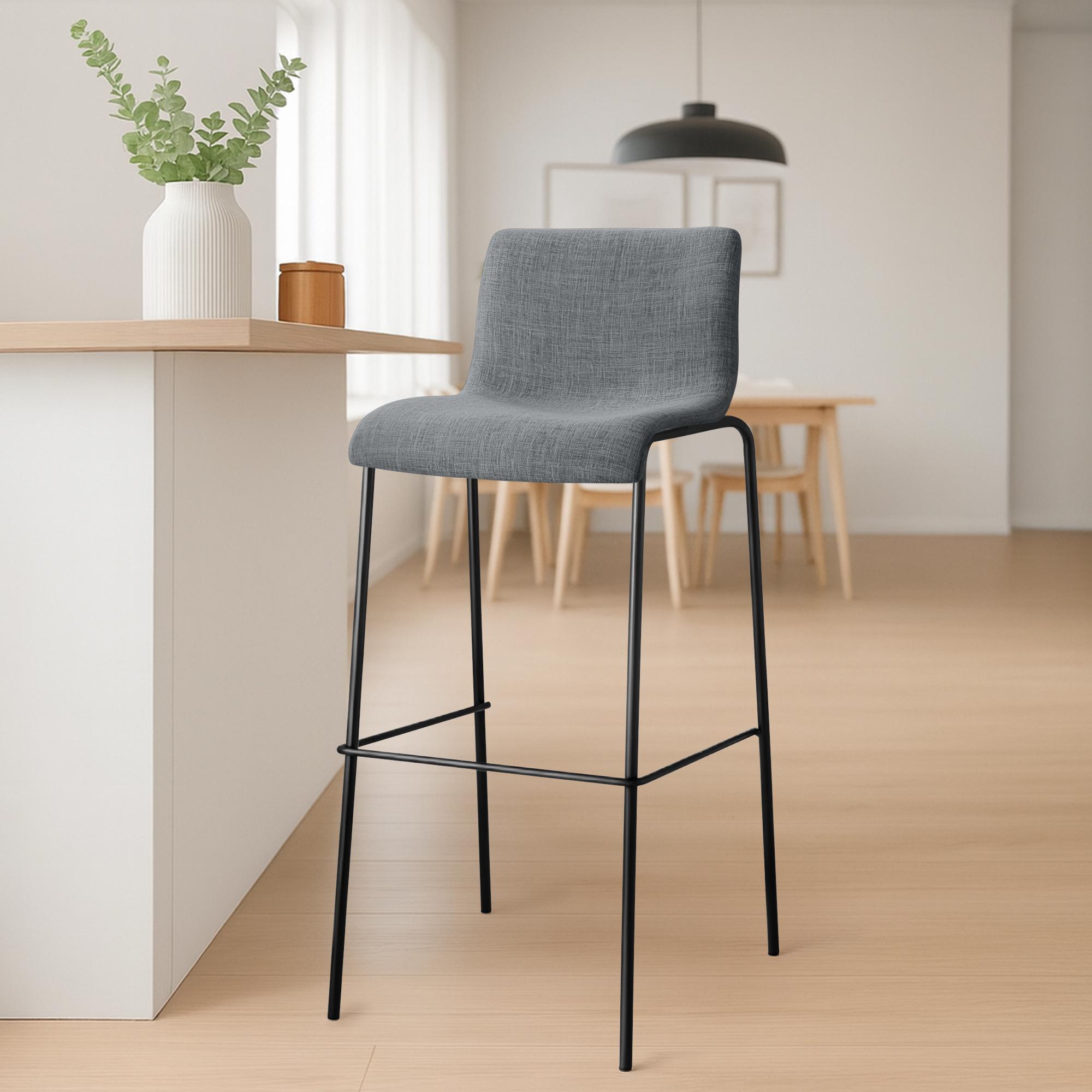 Barhocker Hover Stoff Vierfußgestell