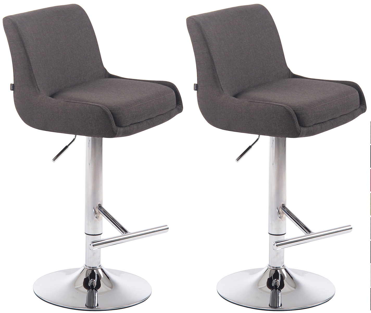 2er Set Barhocker Club Stoff