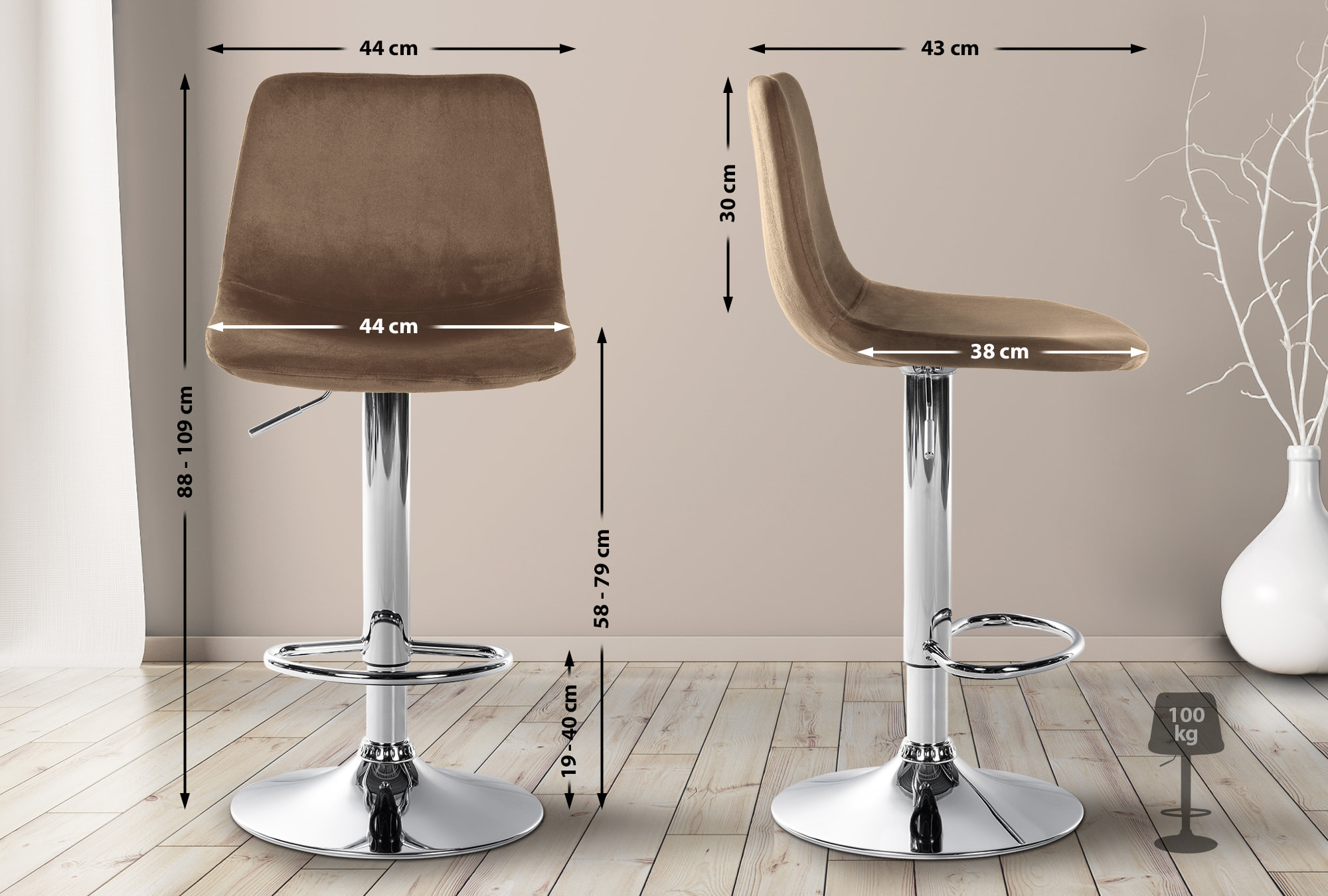 Barhocker Divo Samt