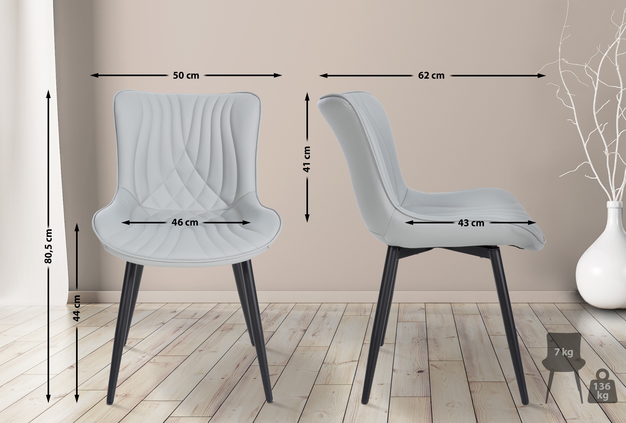 2er Set Stühle Brady