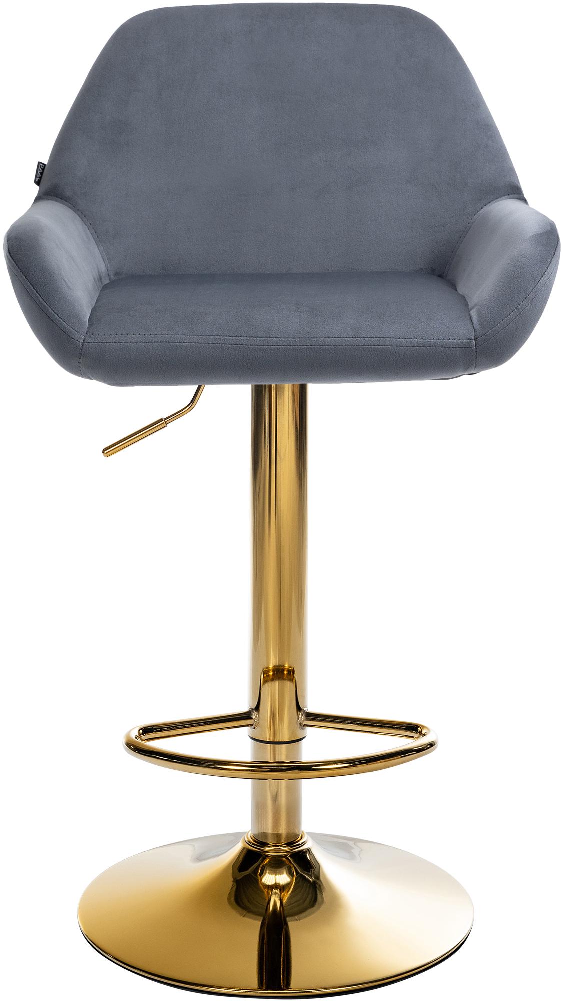 2er Set Barhocker Braga Gold Samt