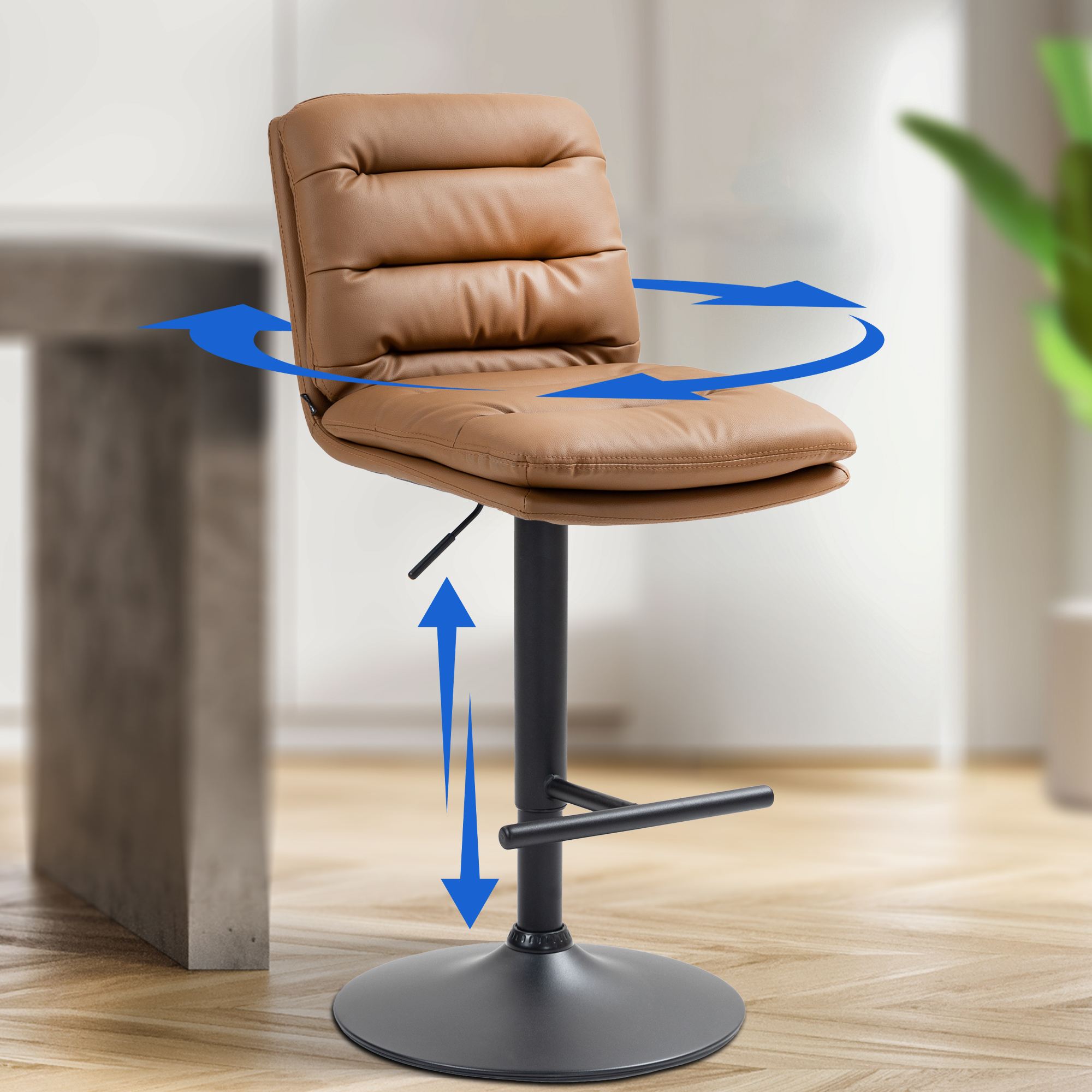 2er Set Barhocker Damar Kunstleder