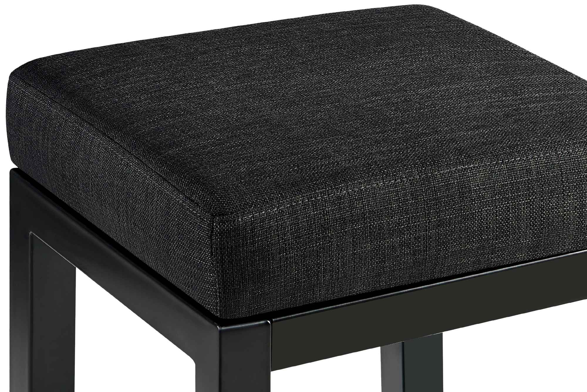 Barhocker Taylor Stoffbezug Sitzhöhe 78 cm Metallgestell schwarz