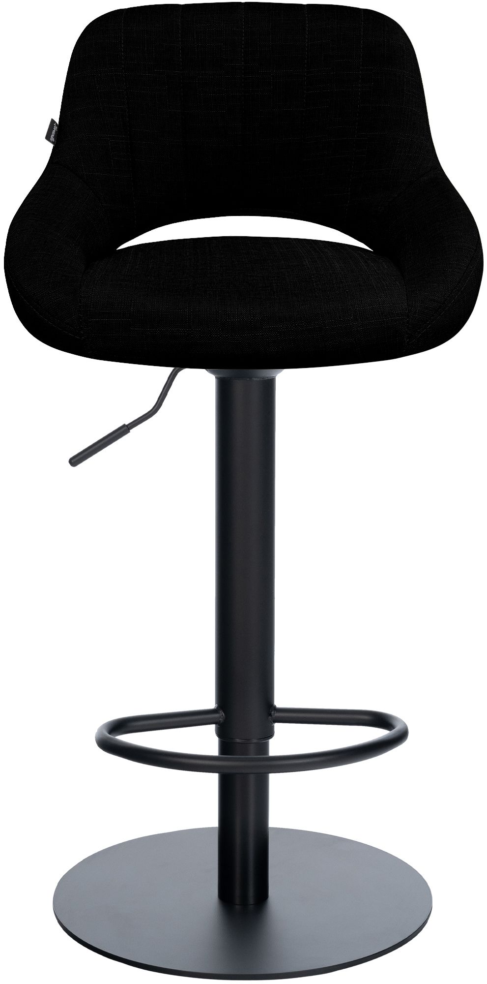 2er Set Barhocker Milet Schwarz mit extra schweren Standfüßen