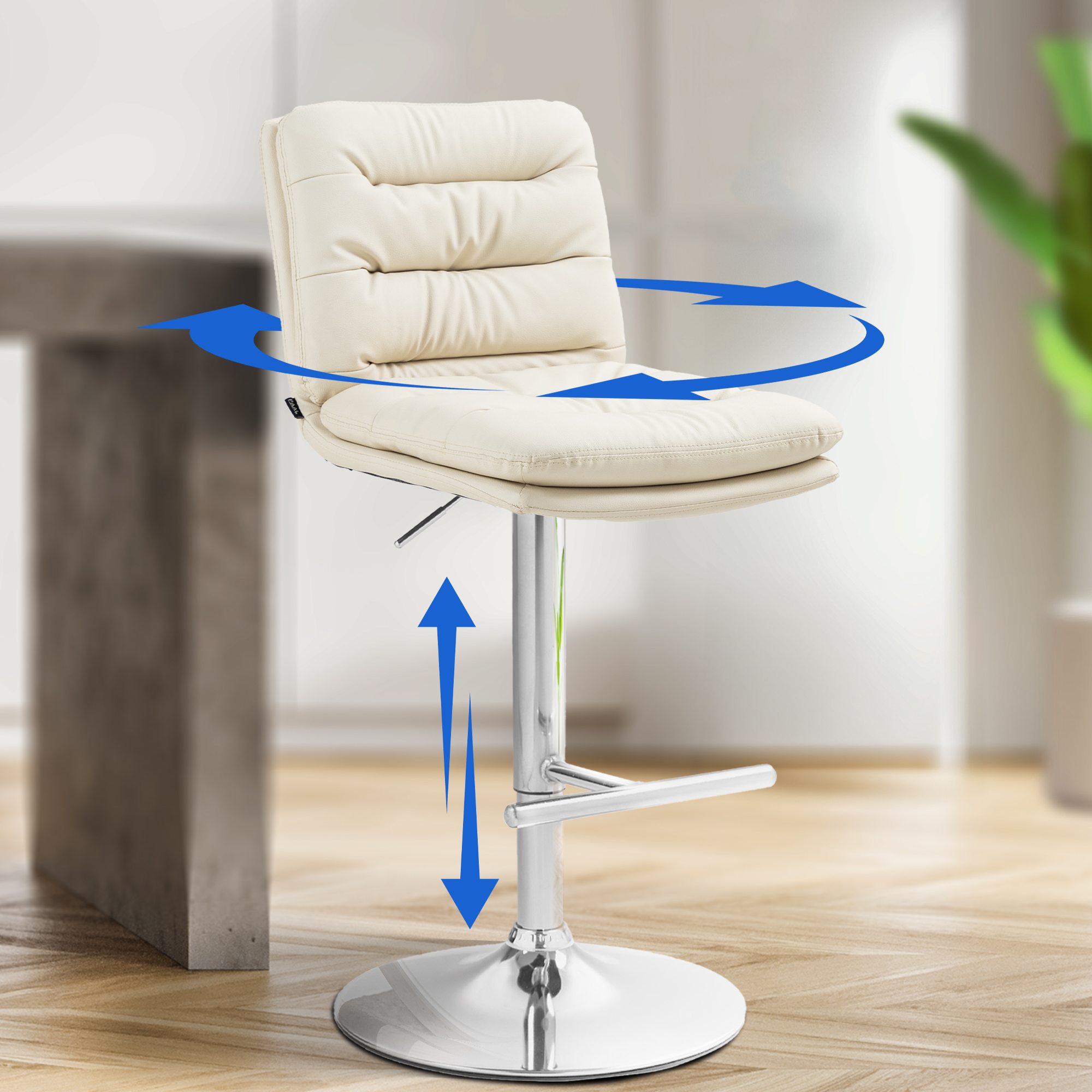 2er Set Barhocker Damar Kunstleder