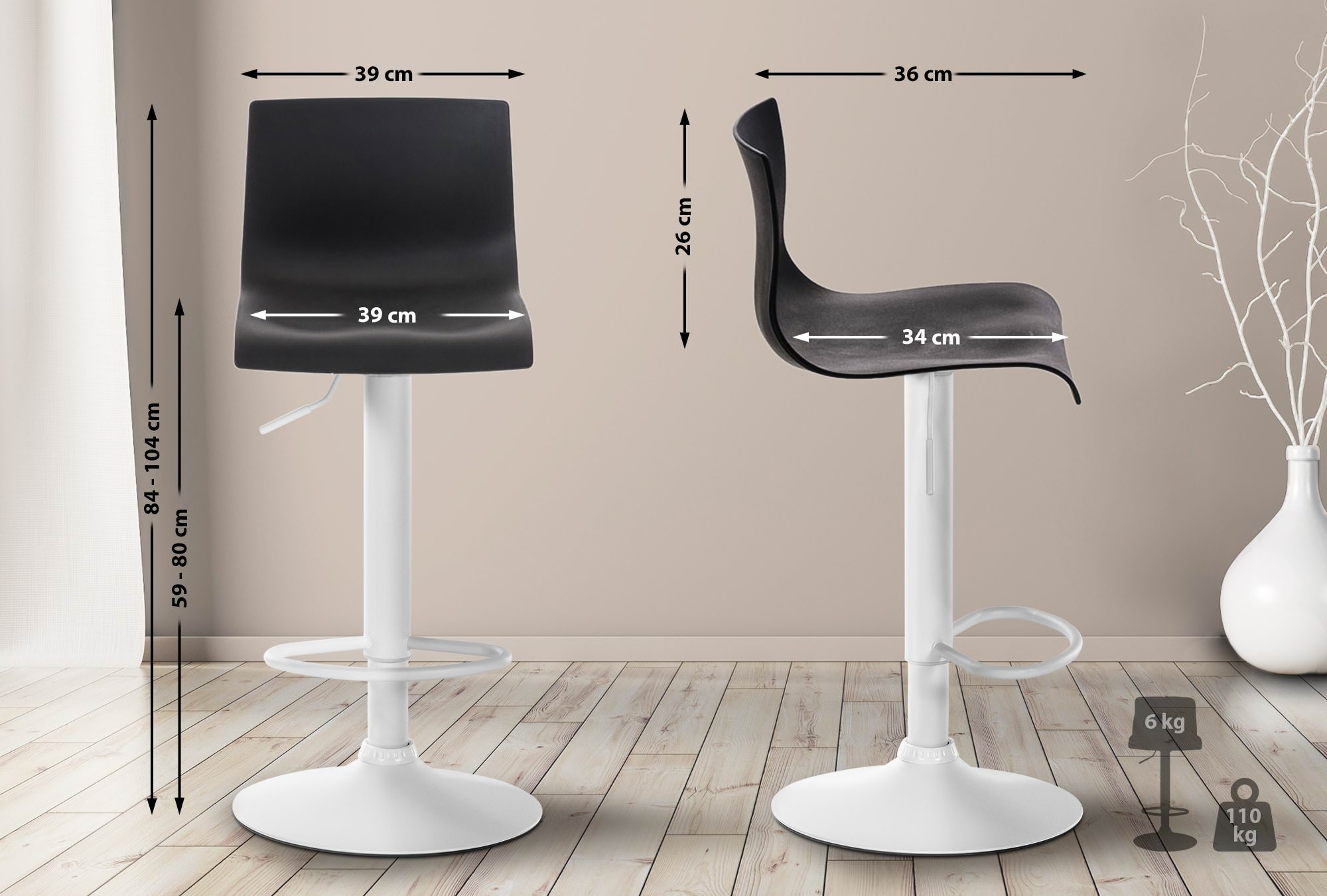 Barhocker Hover Kunststoff