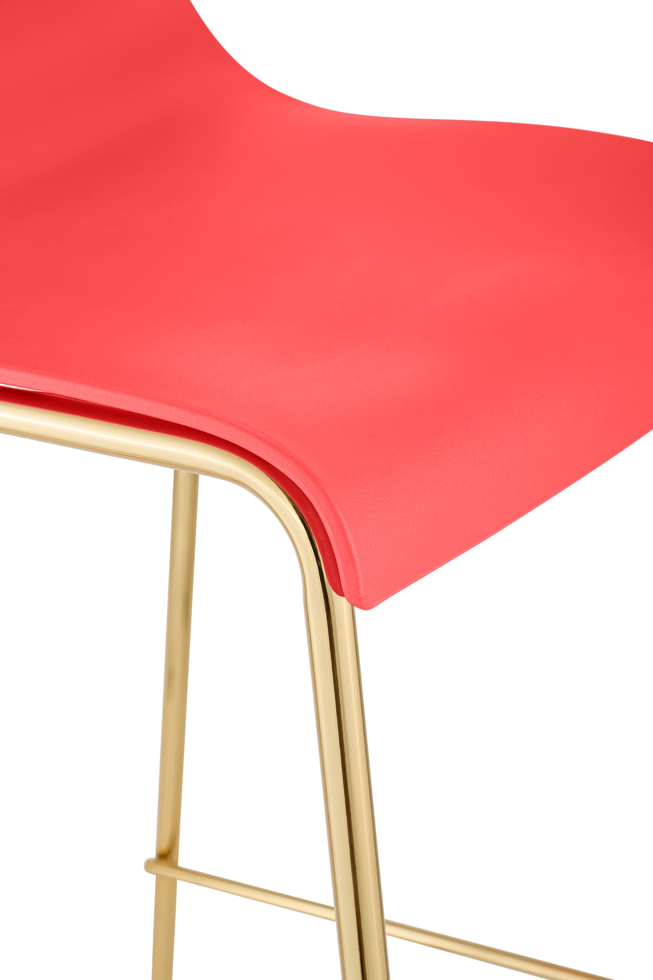 Barhocker Hover Kunststoff Vierfußgestell Gold