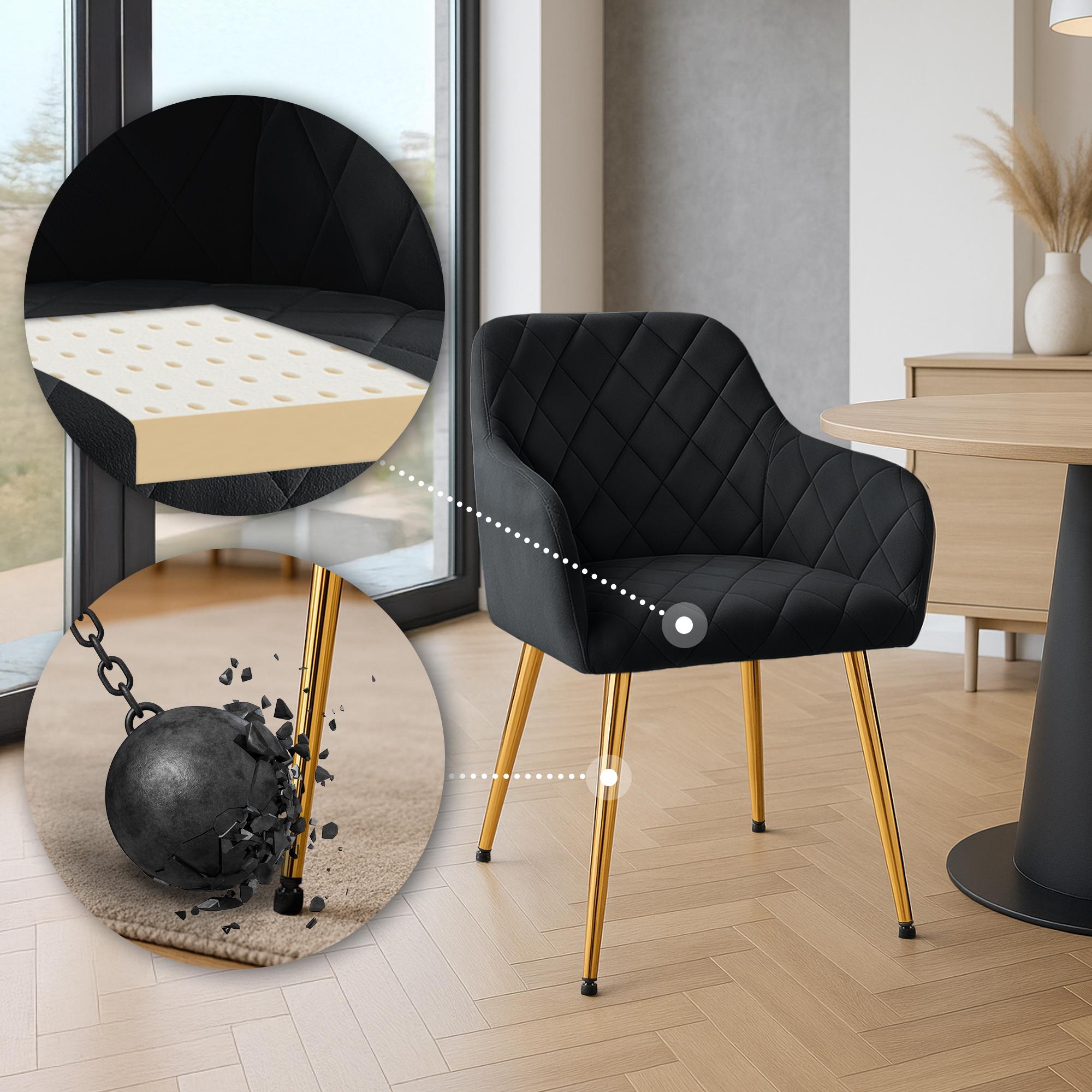 2er Set Esszimmerstühle Monett Samt