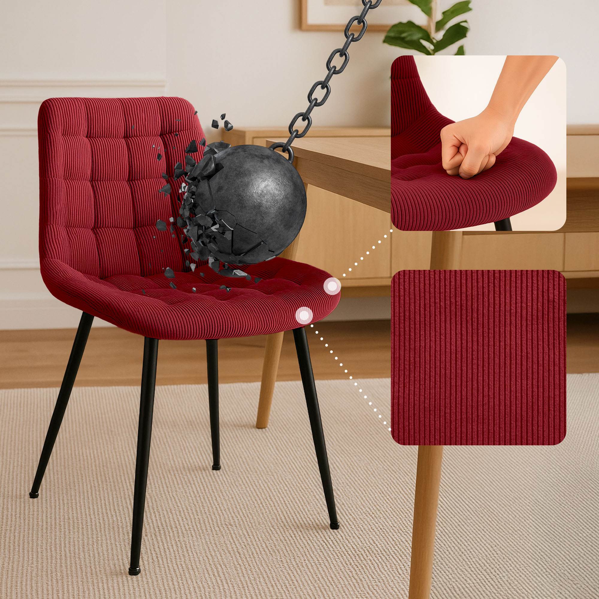 Esszimmerstuhl Sardna Cord