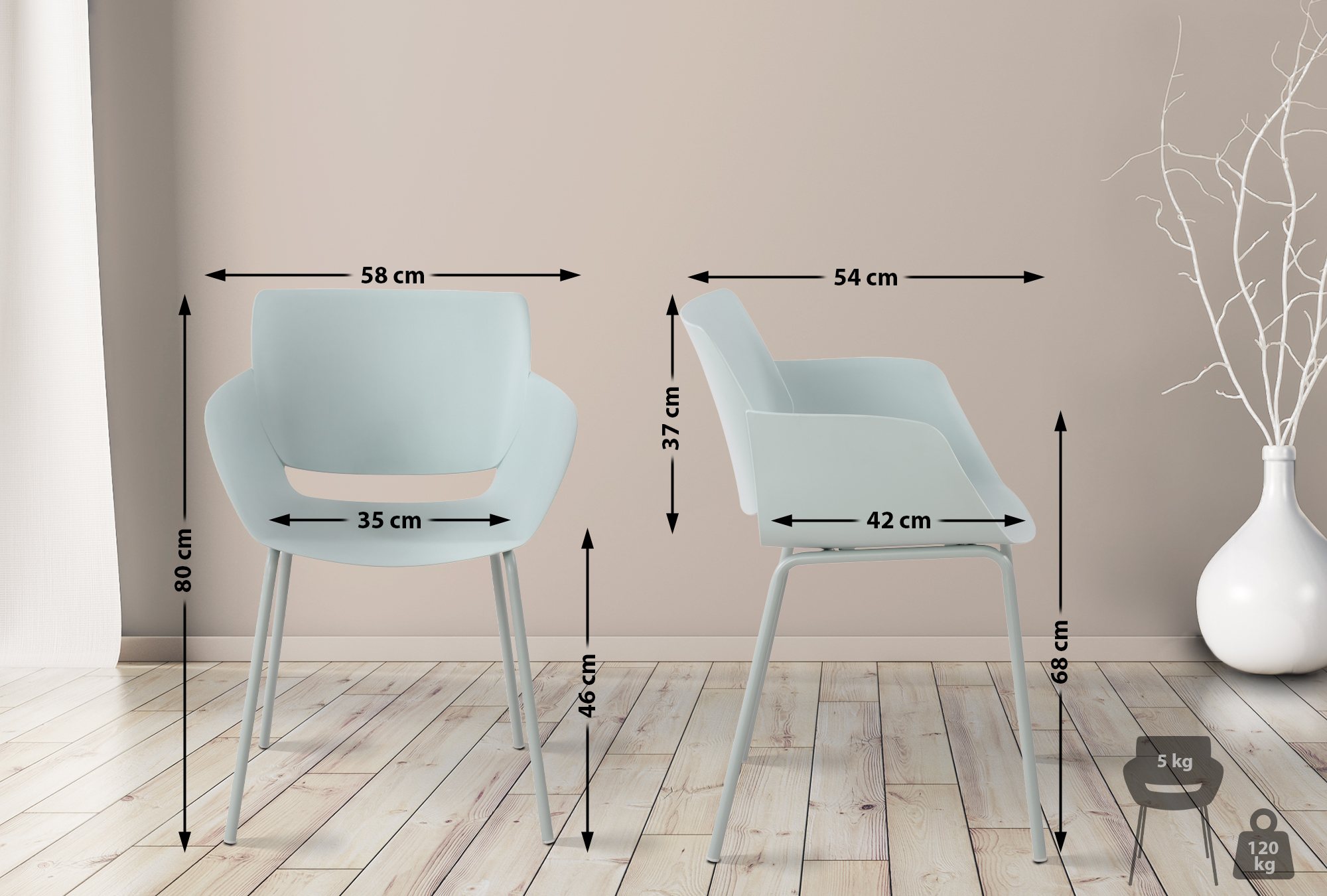 2er Set Gartenstuhl Alpena