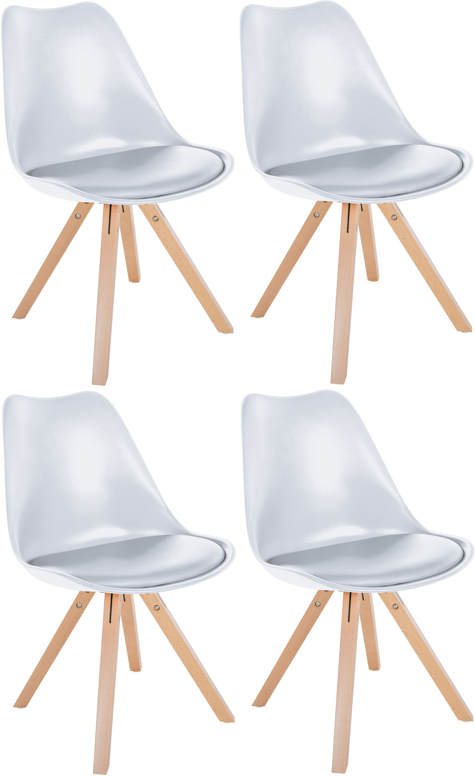 4er Set Stühle Sofia Kunststoff