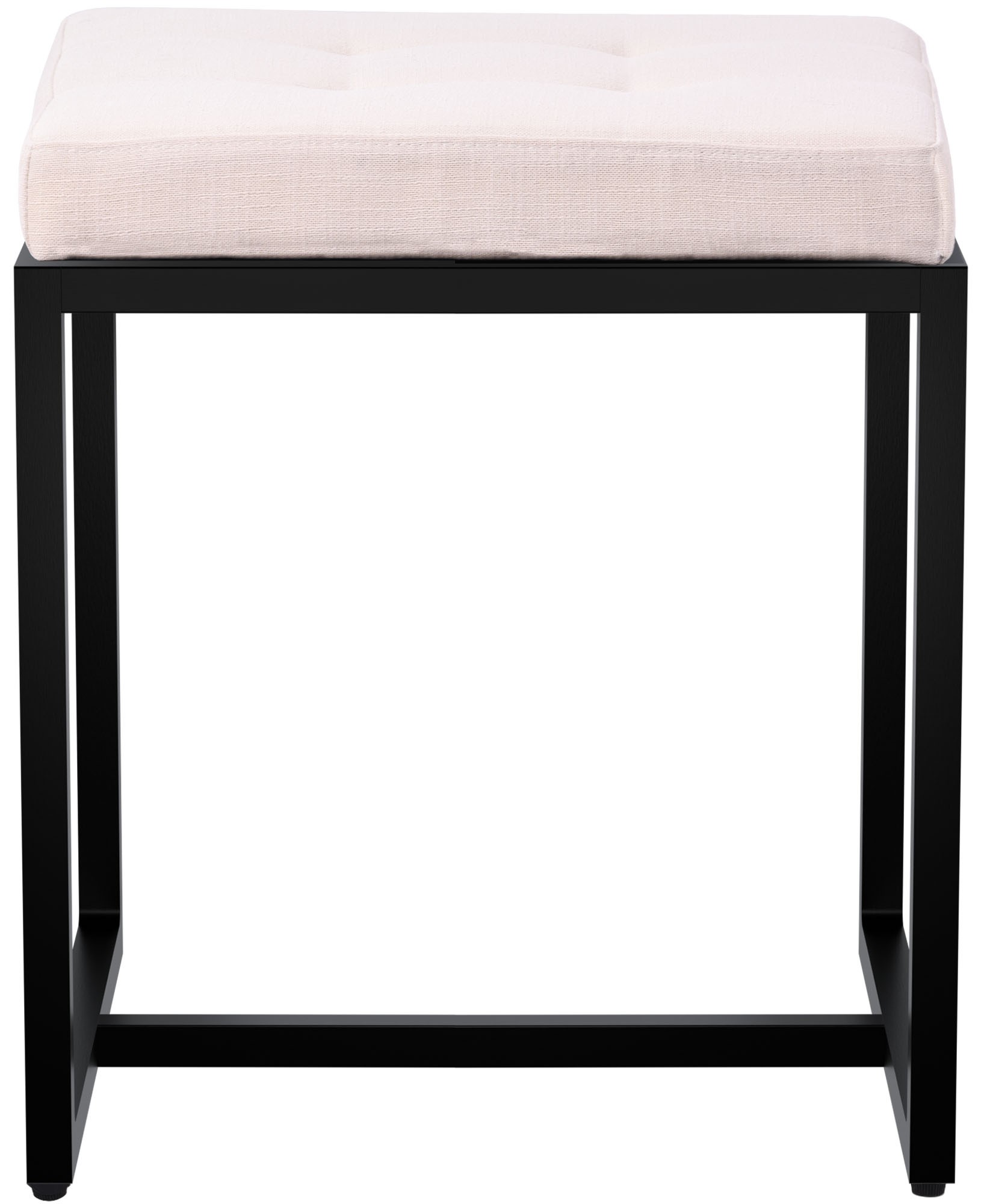 Sitzhocker Barci mit schwarzem Gestell